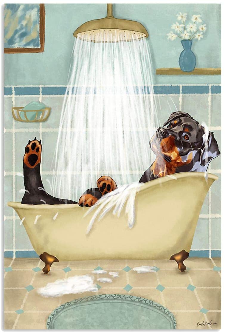 Rotweiler Dog Bath Soap Wash Your Paws Funny Bathroom