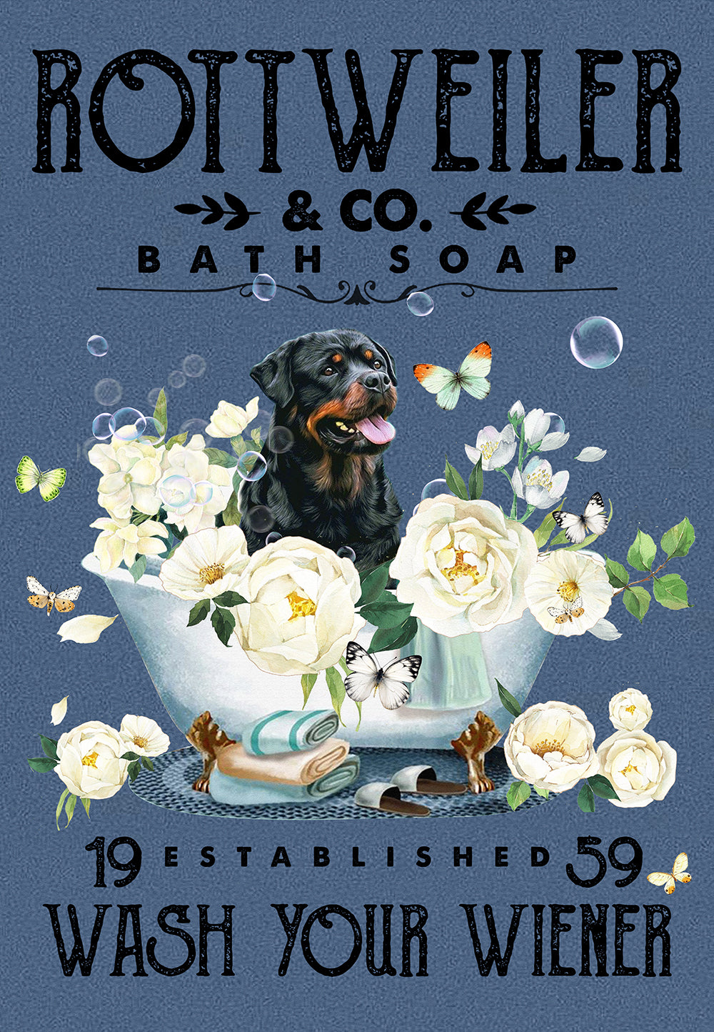 Rottweiler Bath Soap Established Wash Your Wiener 1959