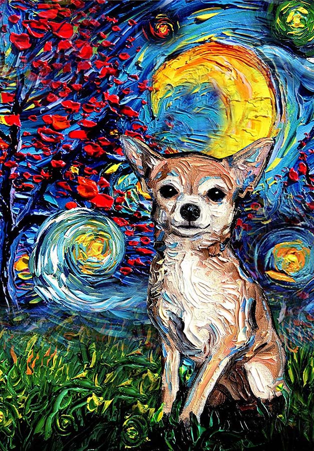 Chihuahua Dog Starry Night Style Halloween-TT1008