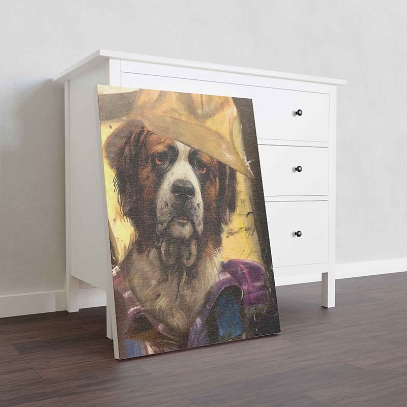 Skitongifts Wall Decoration, Home Decor, Decoration Room Saint Bernard Dog Plumber-TT1012