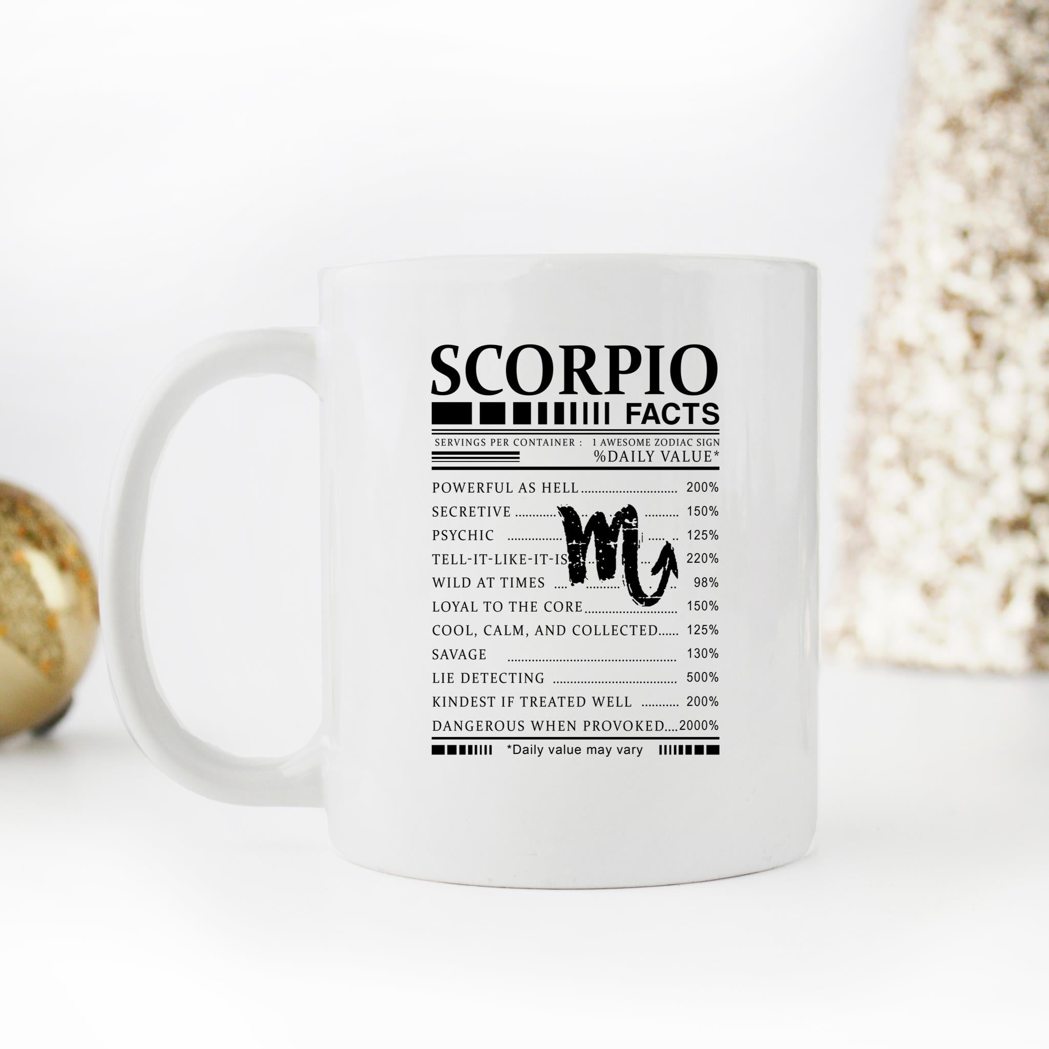 Skitongifts Funny Ceramic Novelty Coffee Mug Scorpio Facts Zodiac Sign PeZthKL