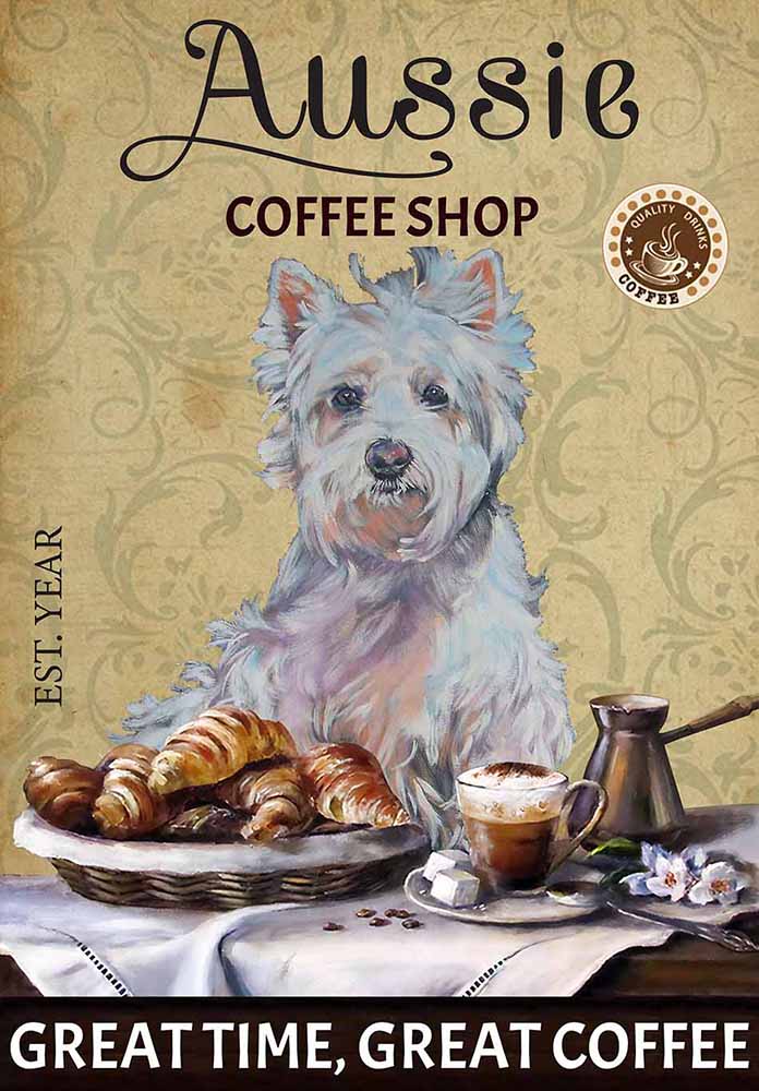 Scottish Terrier Dog Coffee Shop-TT3008