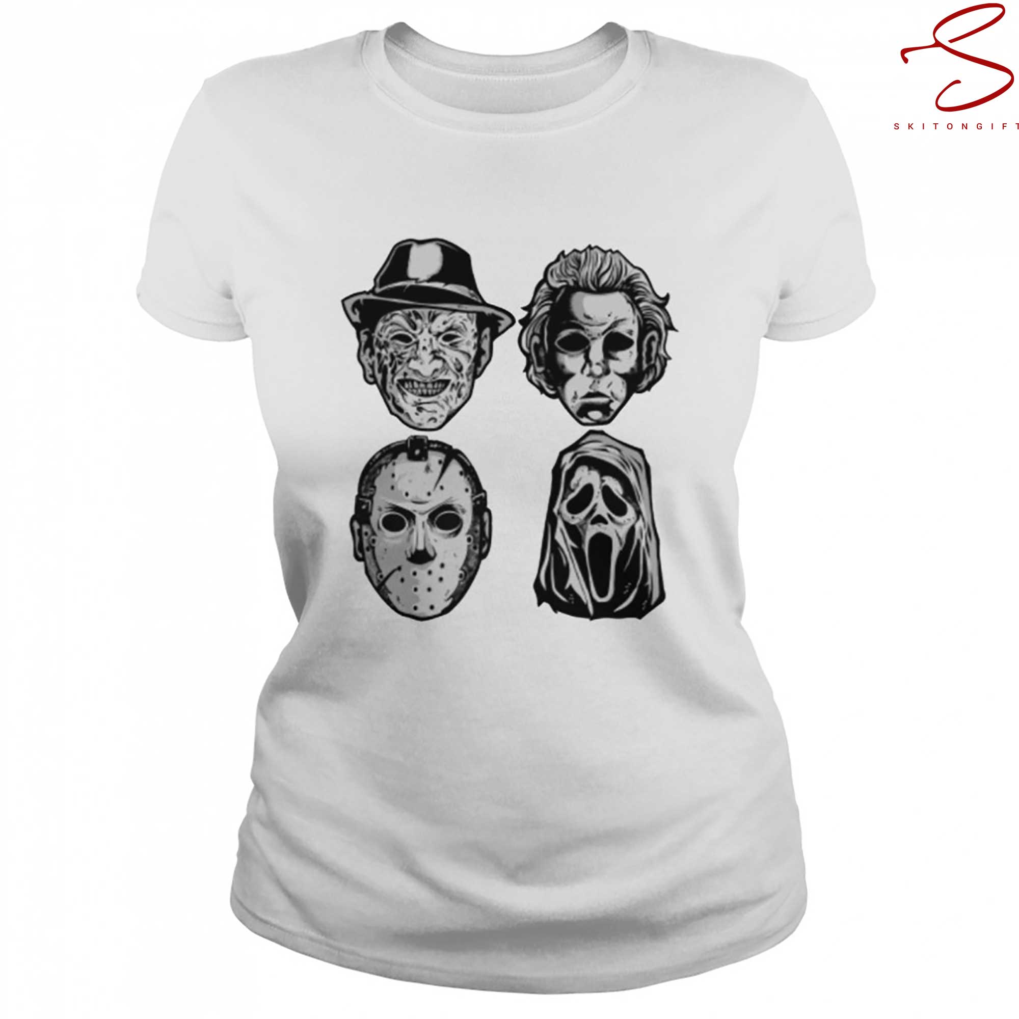 Skitongift Scream Face Halloween Terror T Shirt