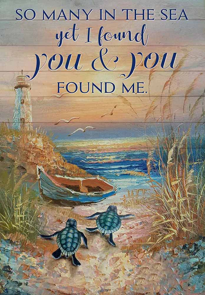 Sea Turtle So Many In The Sea Yet I Found You & You Found Me Black-TT2408