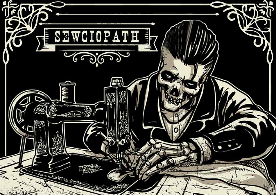 Sewciopath Skeleton Sewing For Halloween-TT2508