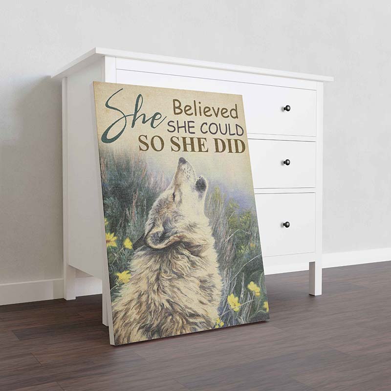 Wall Decoration, Home Decor, Decoration Room She Belived She Could so She Did-TT2711