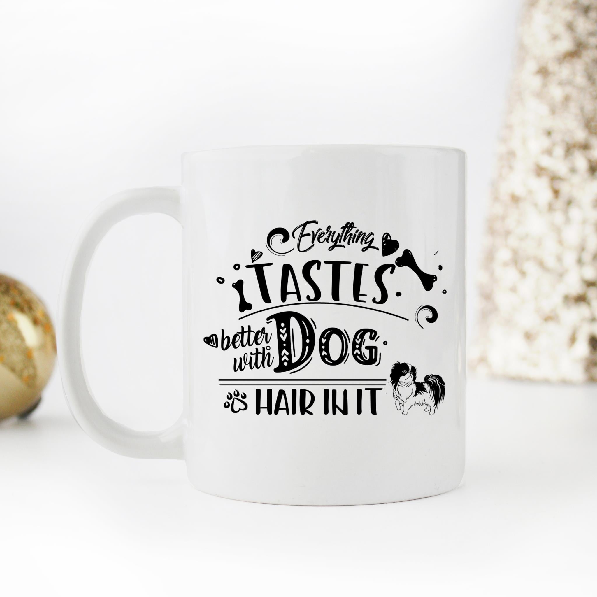 Skitongifts Coffee Mug Funny Ceramic Novelty Shih Tzu - Everything Tastes Better With Dog Hair In It JxX4Wnf