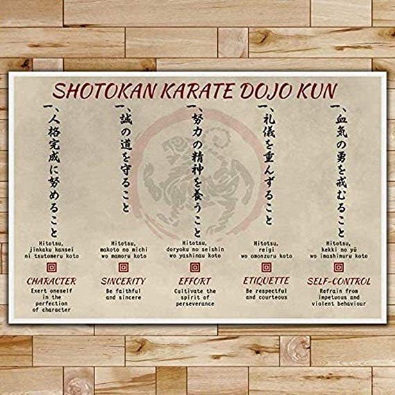 Shotokan Karate Dojo Kun Karate Landscape Poster