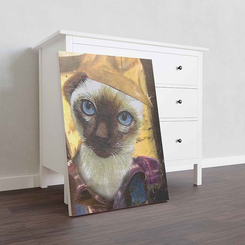 Skitongifts Wall Decoration, Home Decor, Decoration Room Siamese Cat Plumber-TT1012