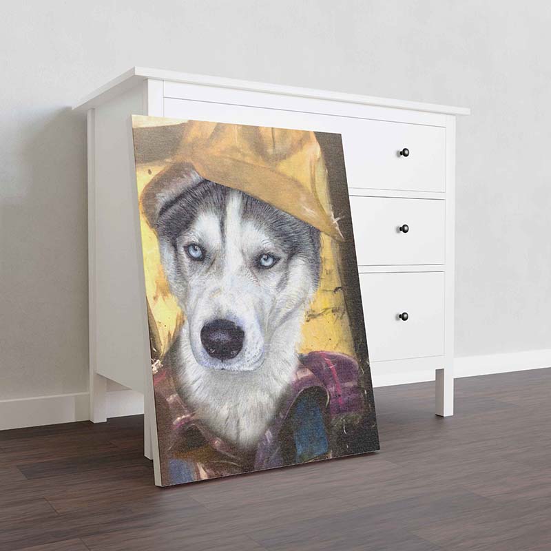 Skitongifts Wall Decoration, Home Decor, Decoration Room Siberian Husky Dog Plumber-TT1012