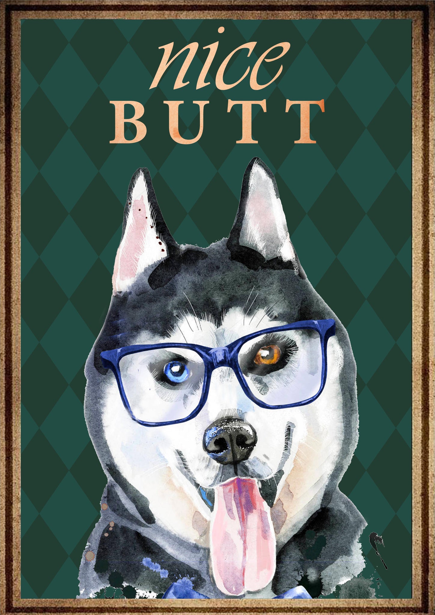 Siberian Husky Nice Butt Vintage-TT0708