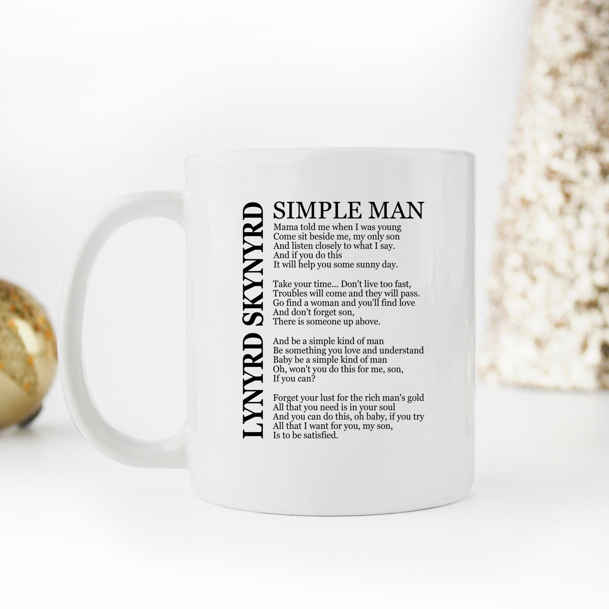 Skitongifts Funny Ceramic Novelty Coffee Mug Simple Man Pg7TJXY