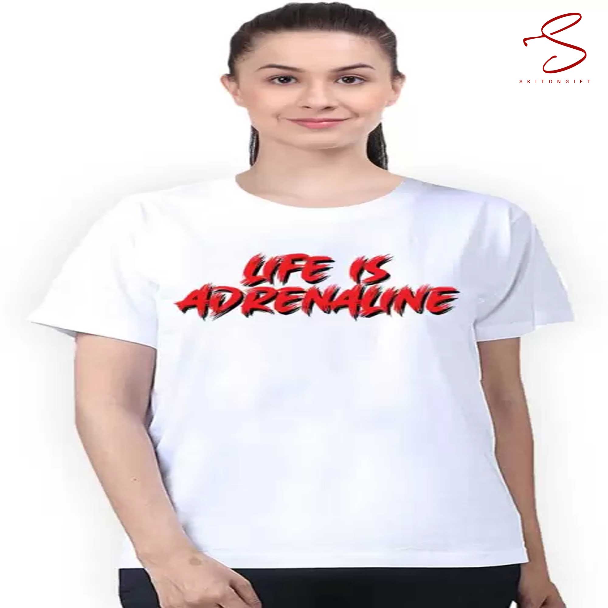 Skitongift Adrenaline Women Tshirts Funny Shirts Long Sleeve Tee Hoody Hoodie Heavyweight Pullover Hoodies Sweater