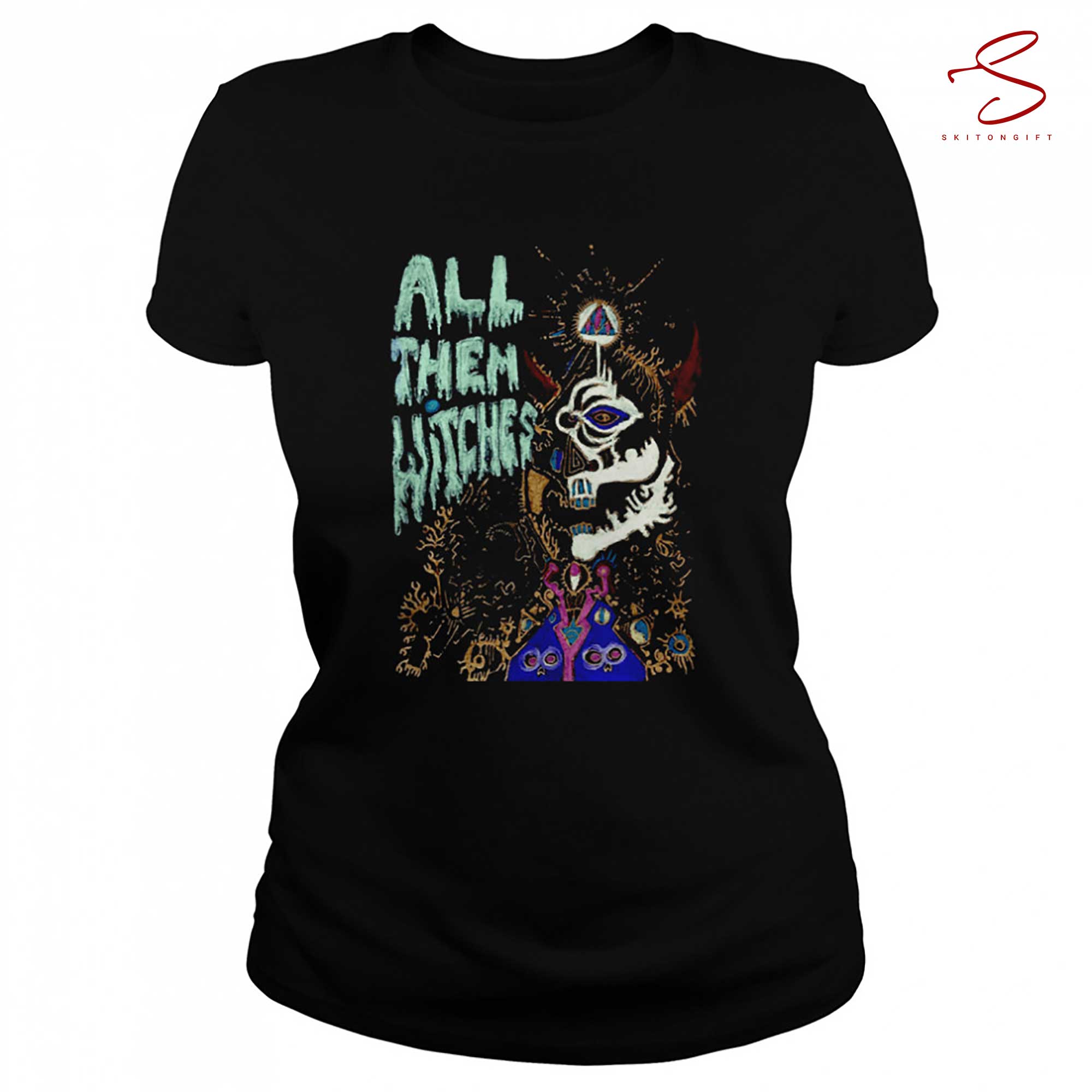 Skitongift All Them Witches Horror Halloween T Shirt