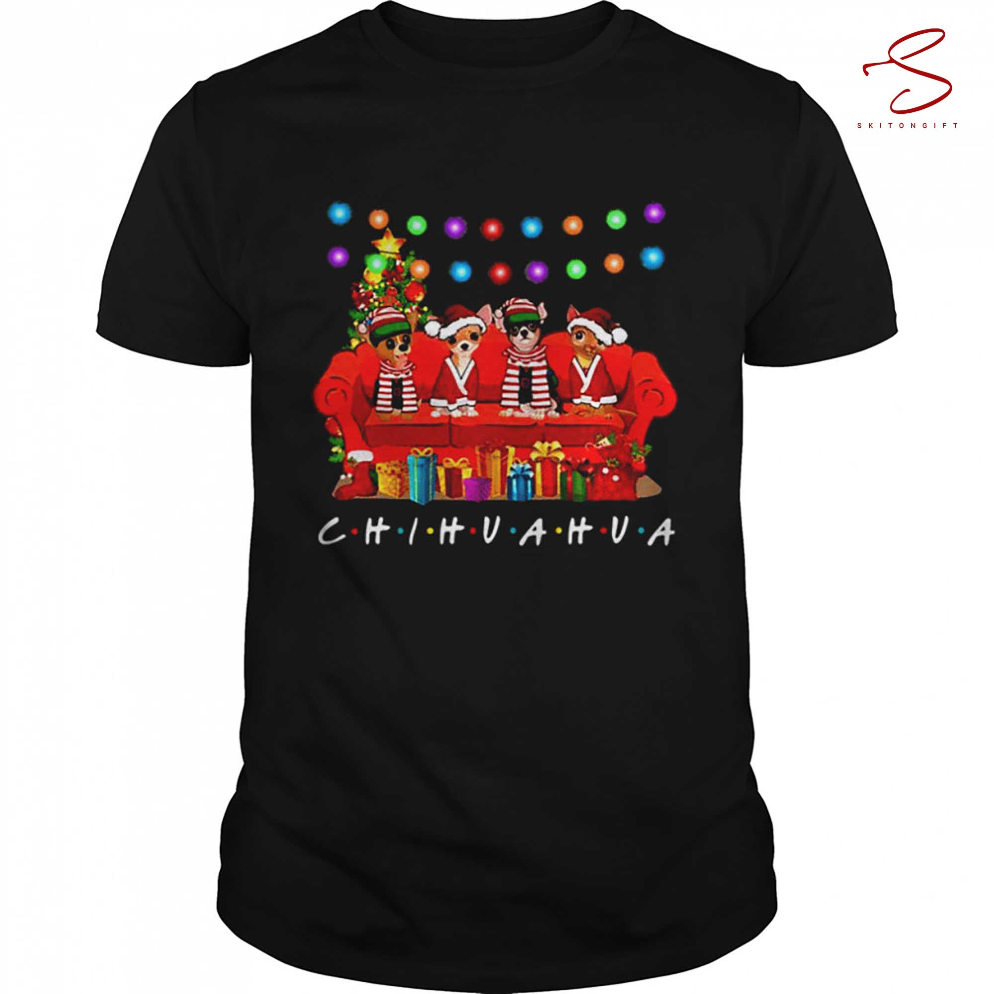 Skitongift Animated Merry Christmas T Shirt