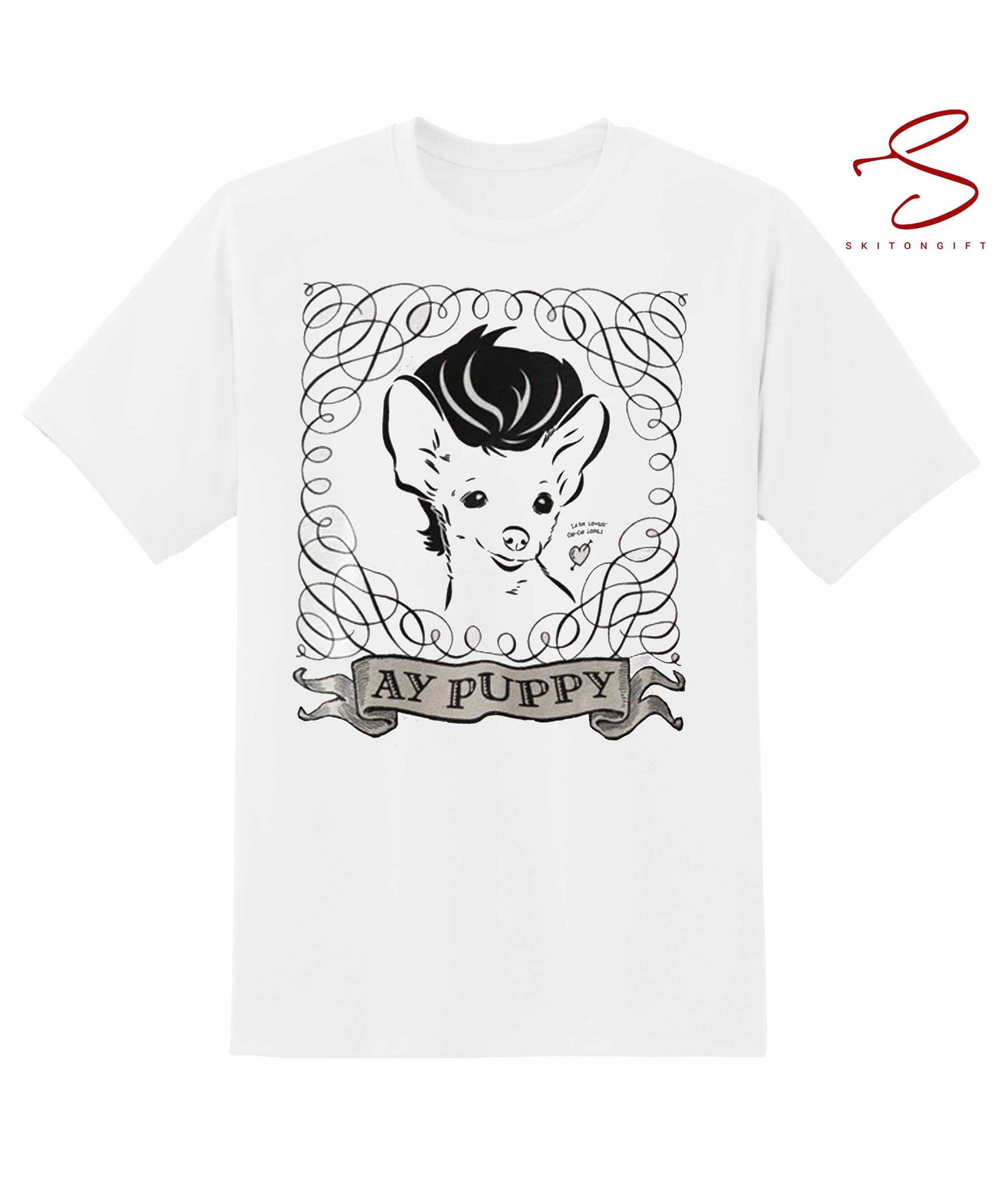 Skitongift Ay Puppy Chihuahua Dog Ay Papi Pop Cotton Unisex Tee T Shirt Funny Shirts Long Sleeve Tee Hoody Hoodie