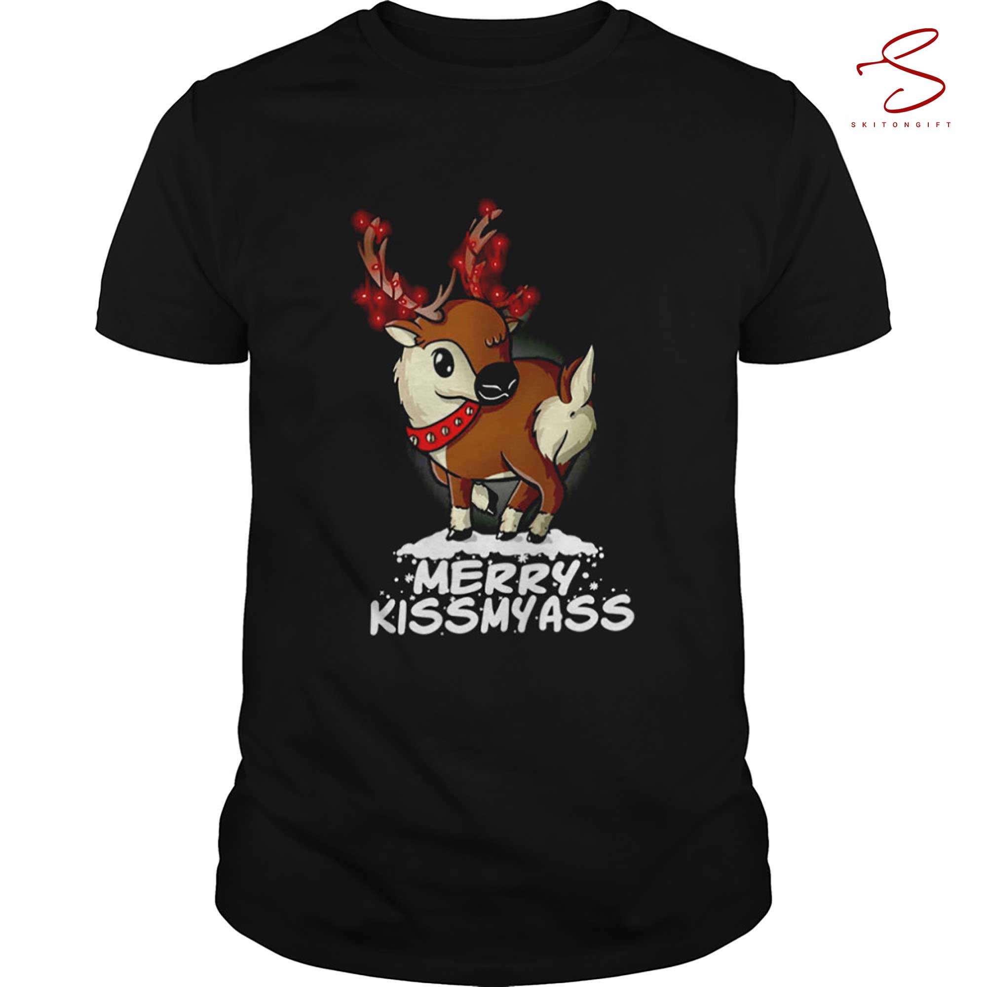 Skitongift Baby Merry Kiss My Ass Xmas T Shirt