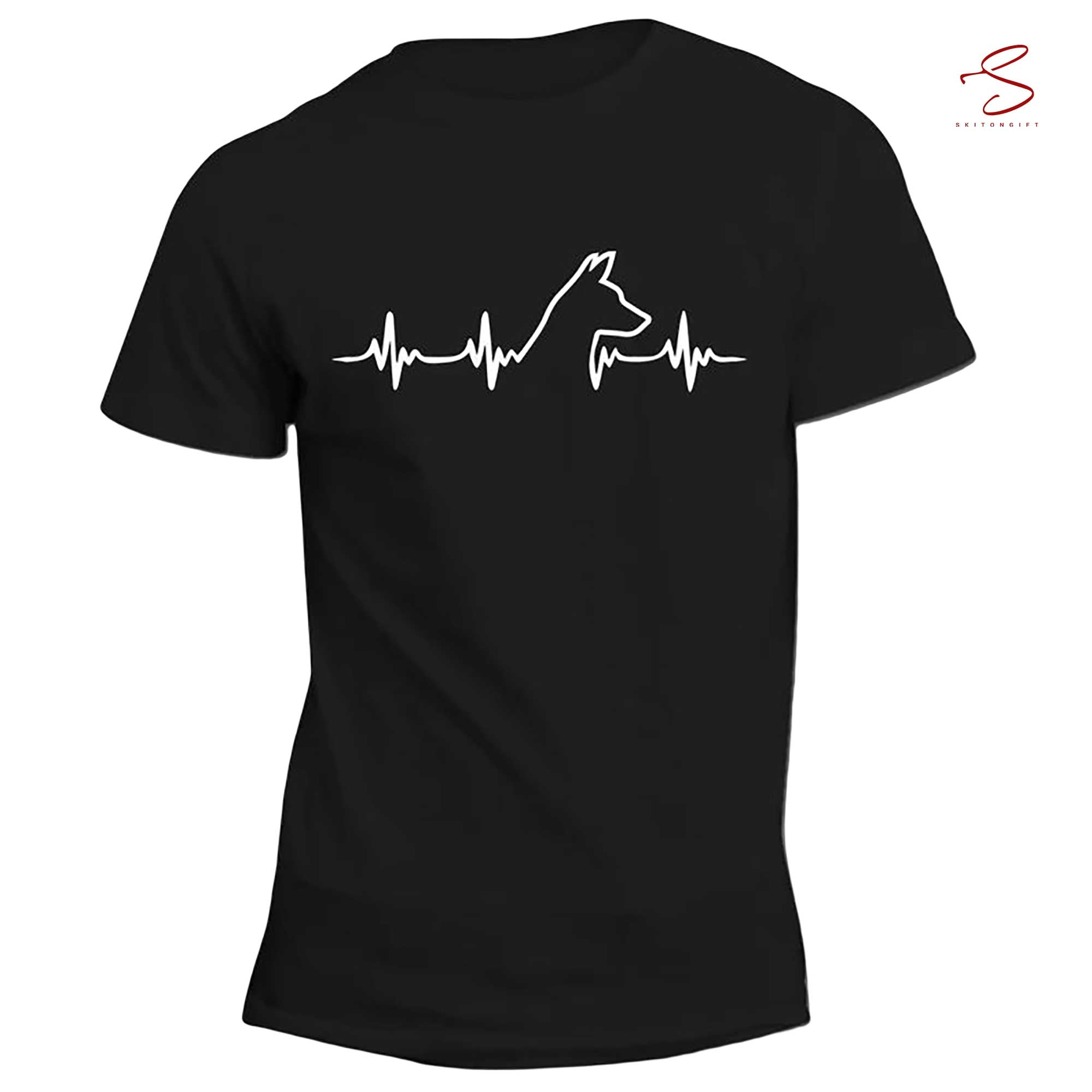 Skitongift Basenji Heartbeat Unisex Shirt Dog Lover Gift Basenji Heartbeat Design Funny Shirts Long Sleeve Tee Hoody Hoodie