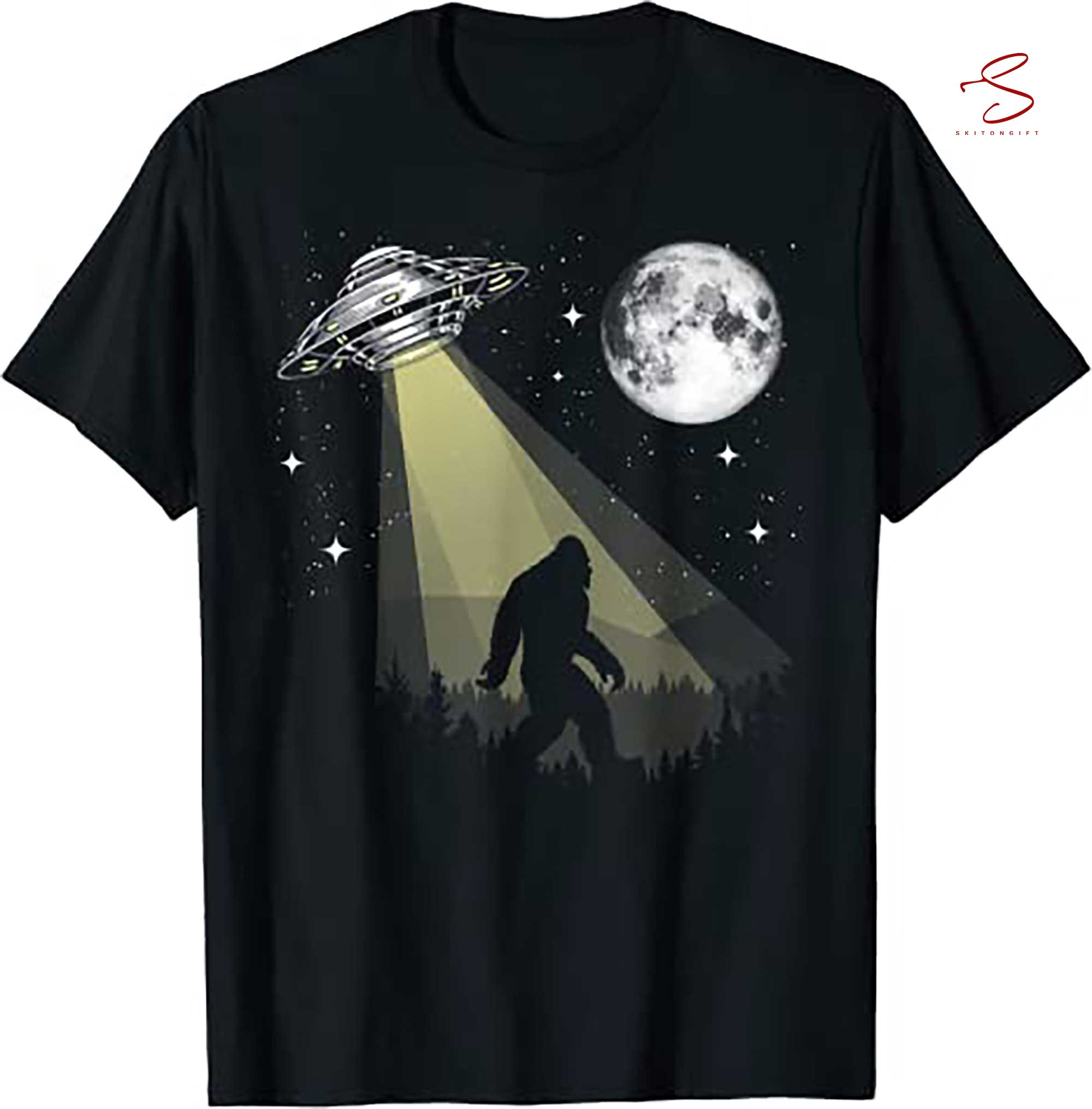 Skitongift Bigfoot  Ufo Conspiracy Pals Night  Nature Funny T Shirt