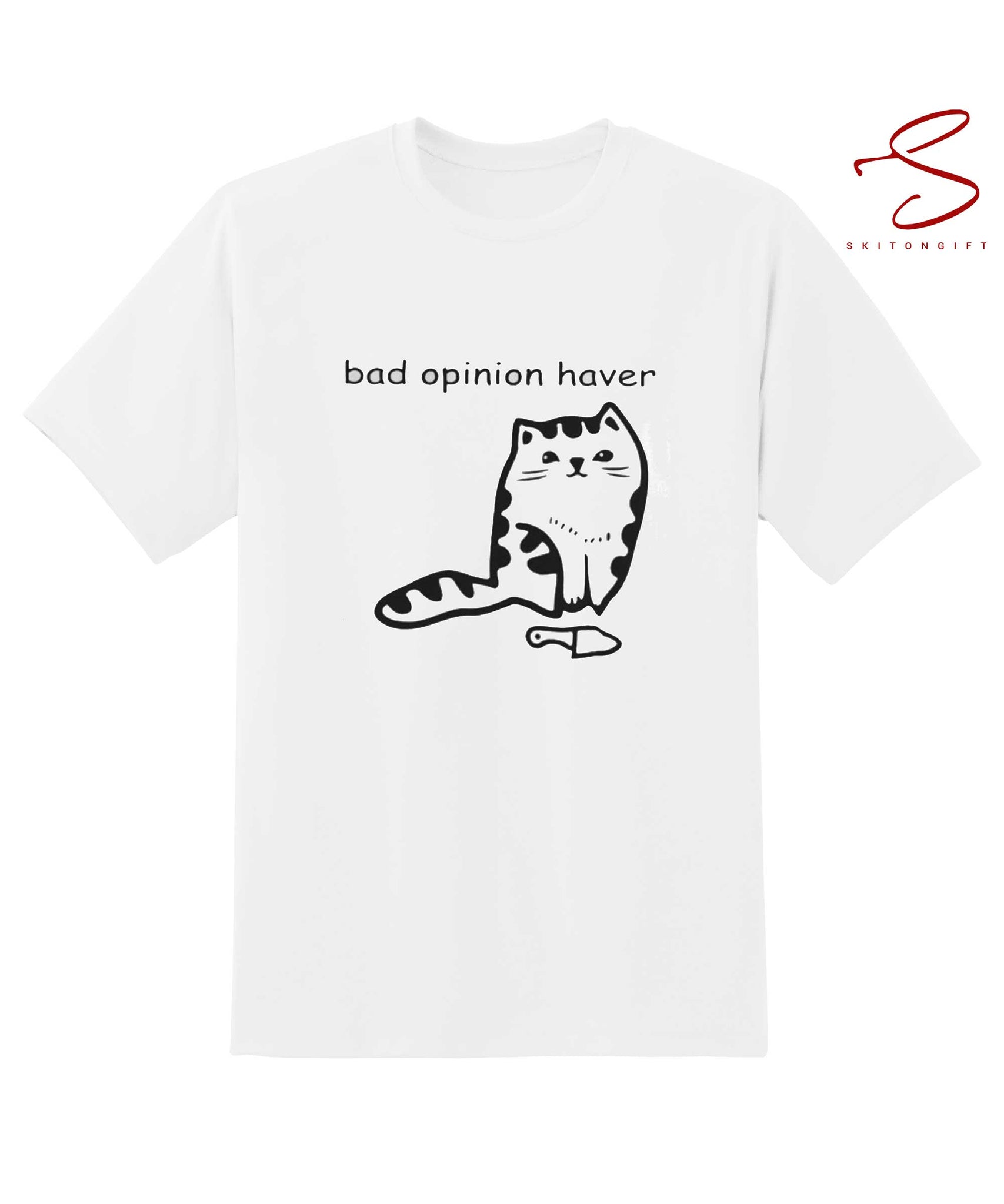 Skitongift Cat Bad Opinion Haver Shirt Funny Shirts Long Sleeve Tee Hoody Hoodie heavyweight pullover hoodies Sweater
