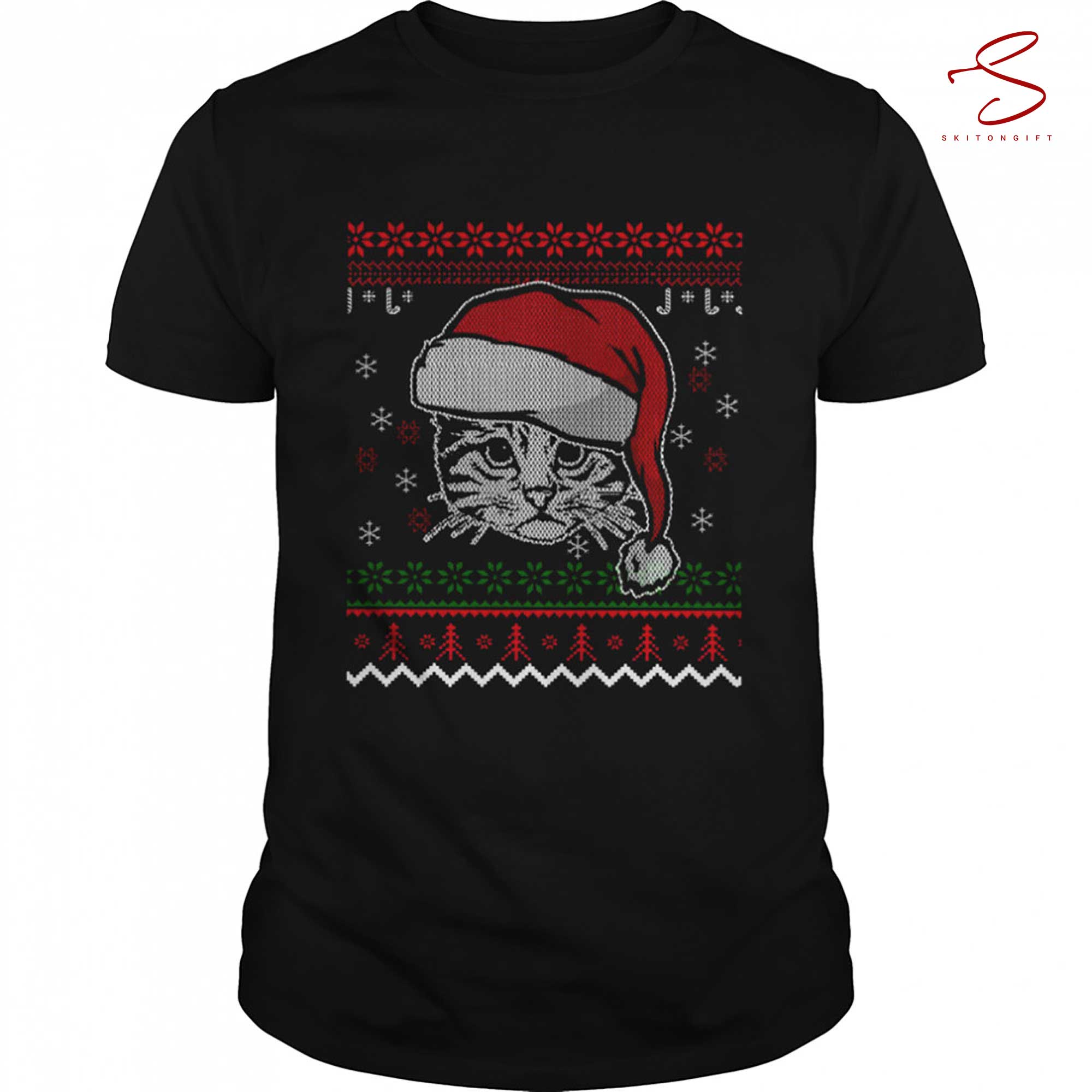 Skitongift Cat Cats Christmas Shirt