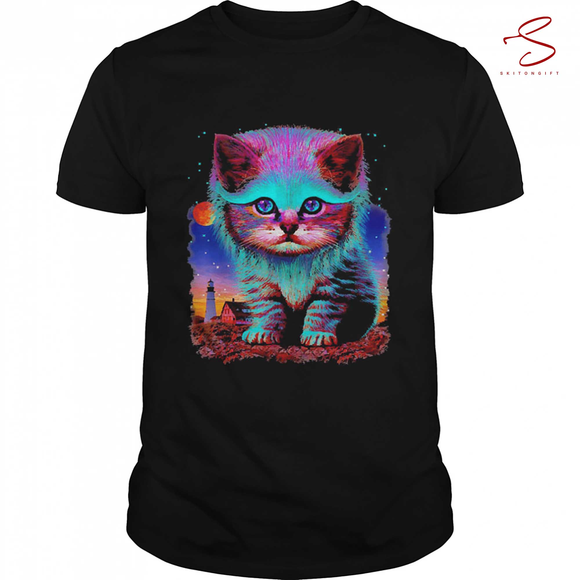 Skitongift Cat Galaxy Space Fantasy Cute Shirt