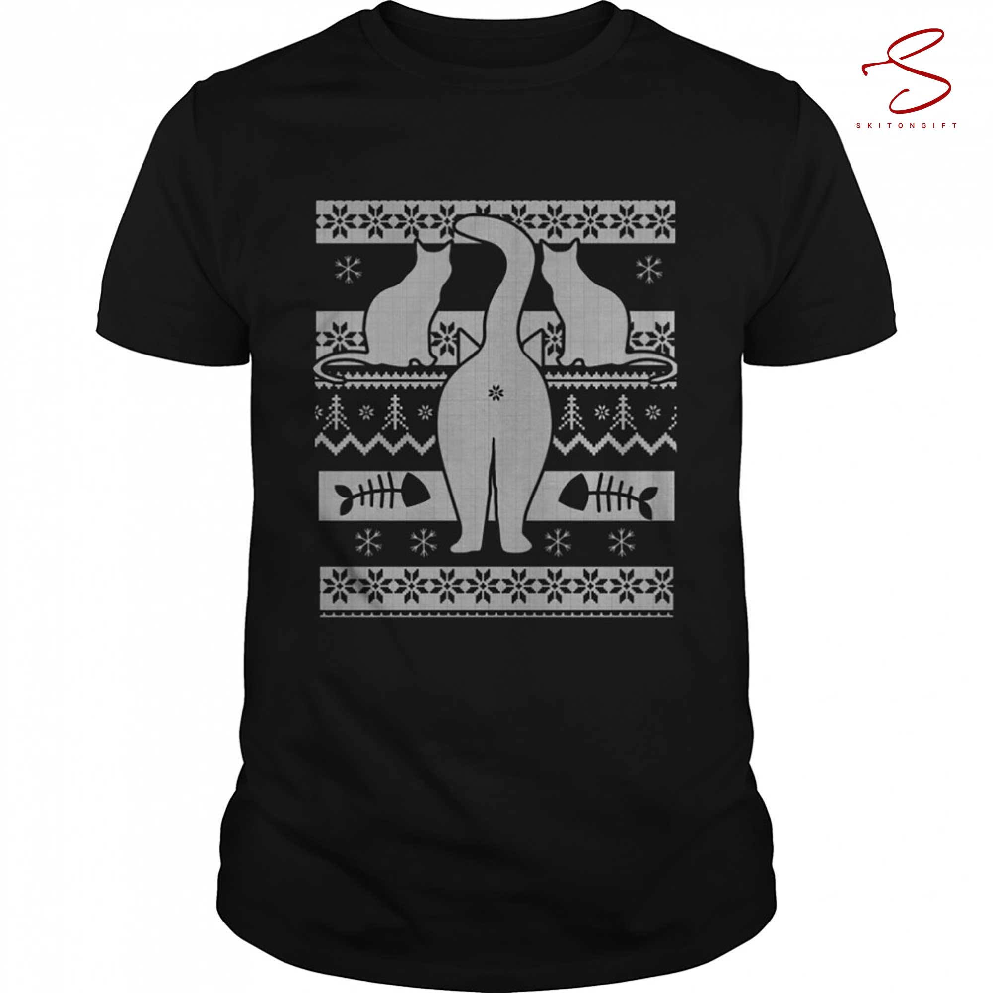 Skitongift Cats Card Christmas Shirt