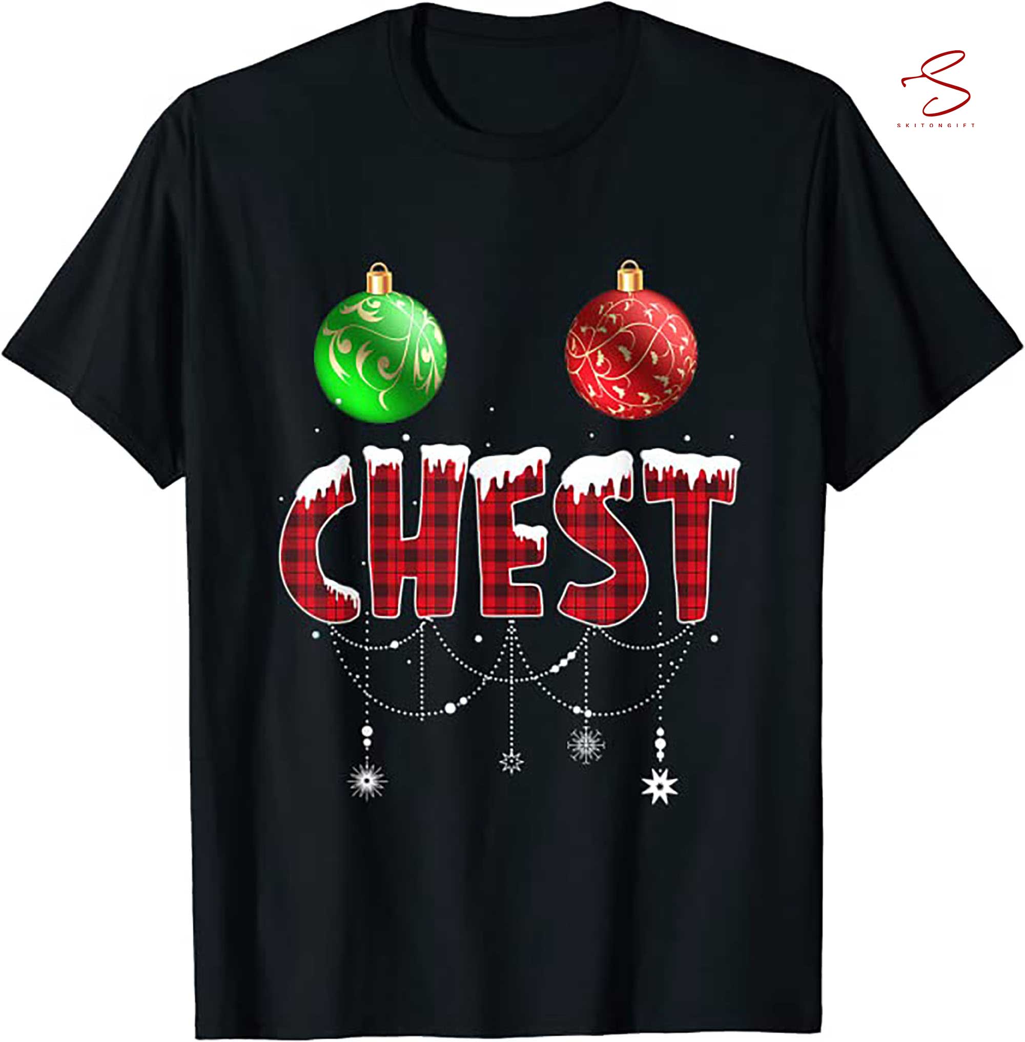 Skitongift Chest Nuts Christmas T Shirt Matching Couple Chestnuts T Shirt