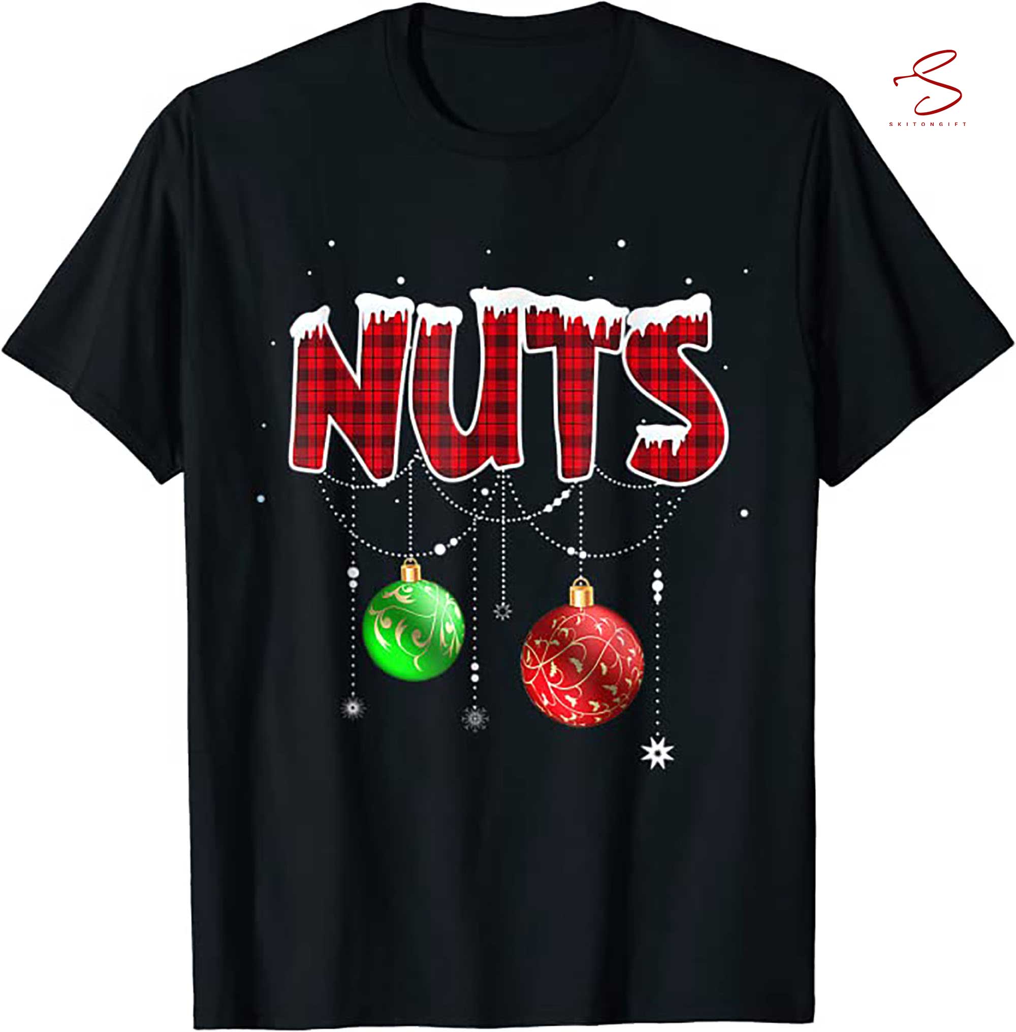 Skitongift Chest Nuts Funny Matching Chestnuts Christmas Couples Nuts T Shirt