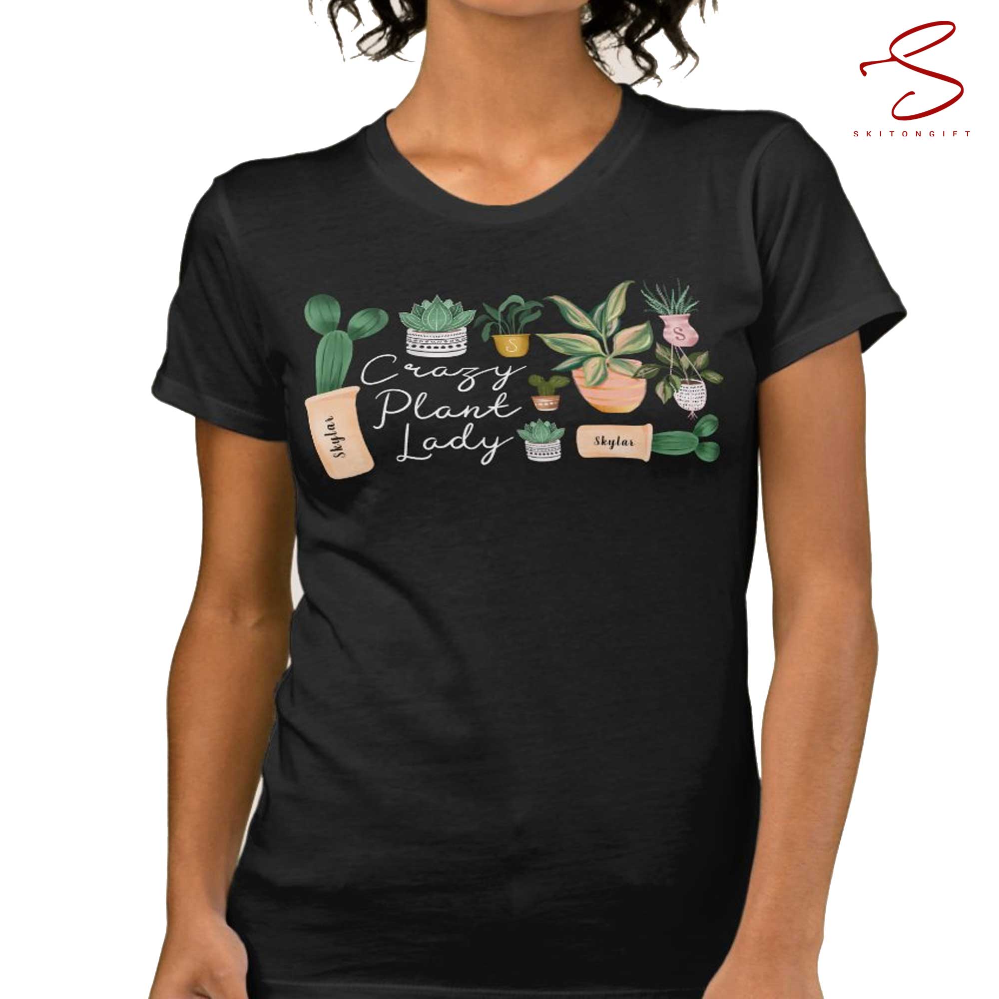 Skitongift Crazy Plant Lady Potted Plants T Shirt Funny Shirts Long Sleeve Tee Hoody Hoodie Heavyweight Pullover Hoodies Sweater