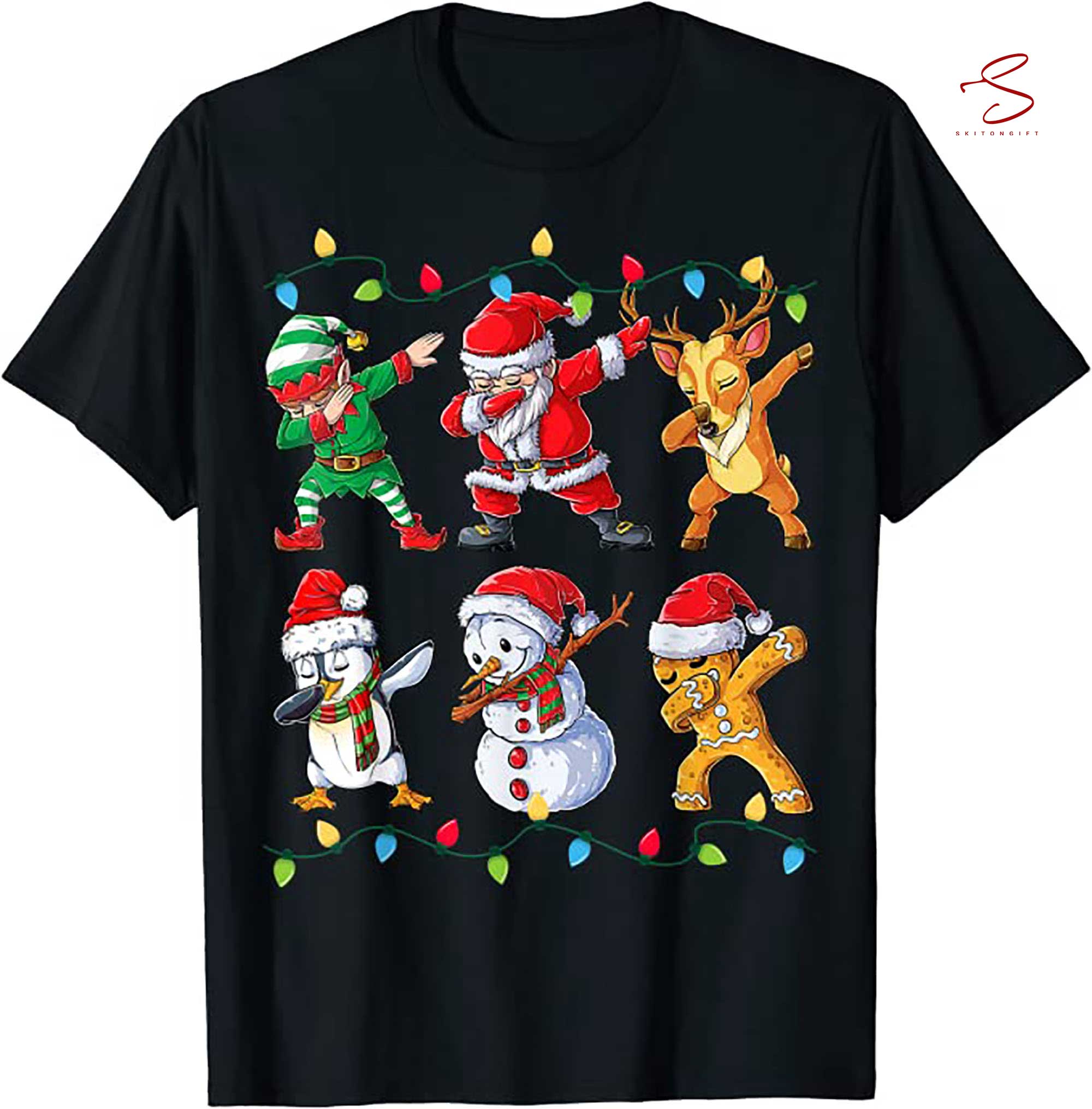 Skitongift Dabbing Santa Christmas Boys Girls Men Xmas Dab T Shirt