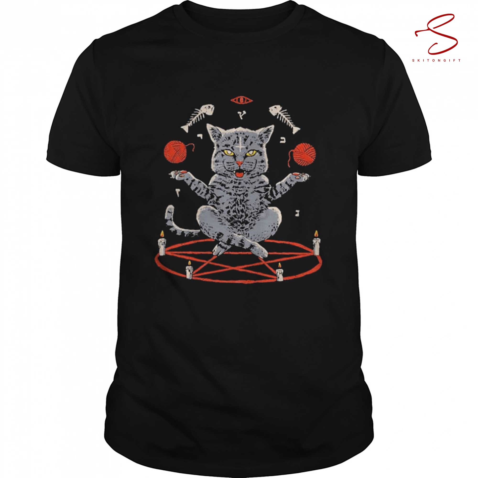 Skitongift Devious Cat Witch T Shirt