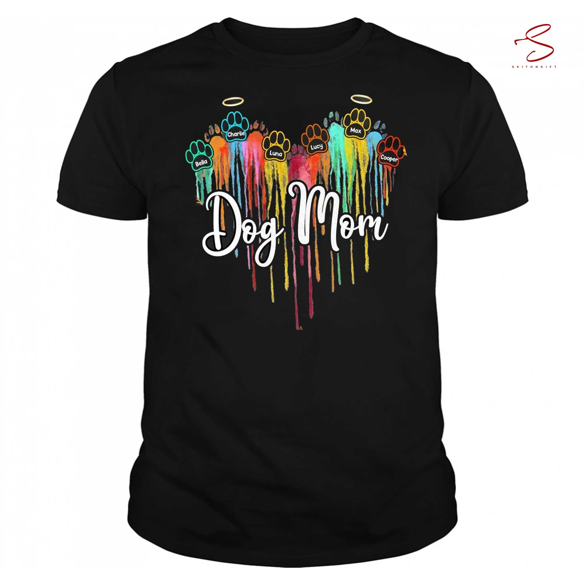 Skitongift Dog Lover Melting Color Heart Funny Shirts Long Sleeve Tee Hoody Hoodie heavyweight pullover hoodies Sweater