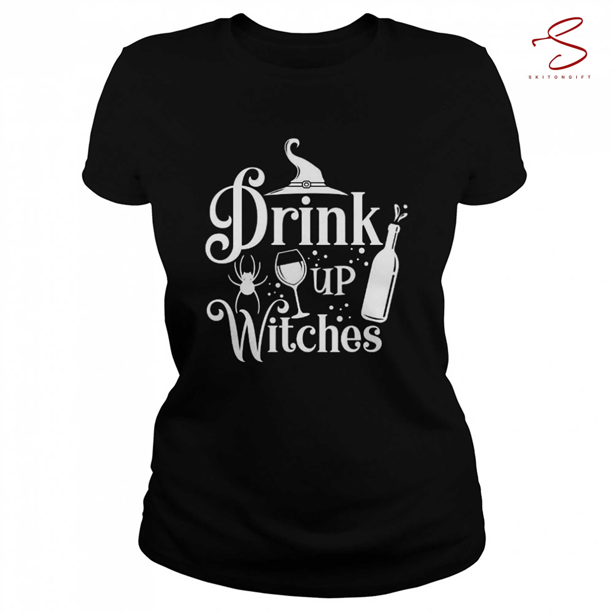 Skitongift Drink Up Witches Unisex Halloween T Shirt