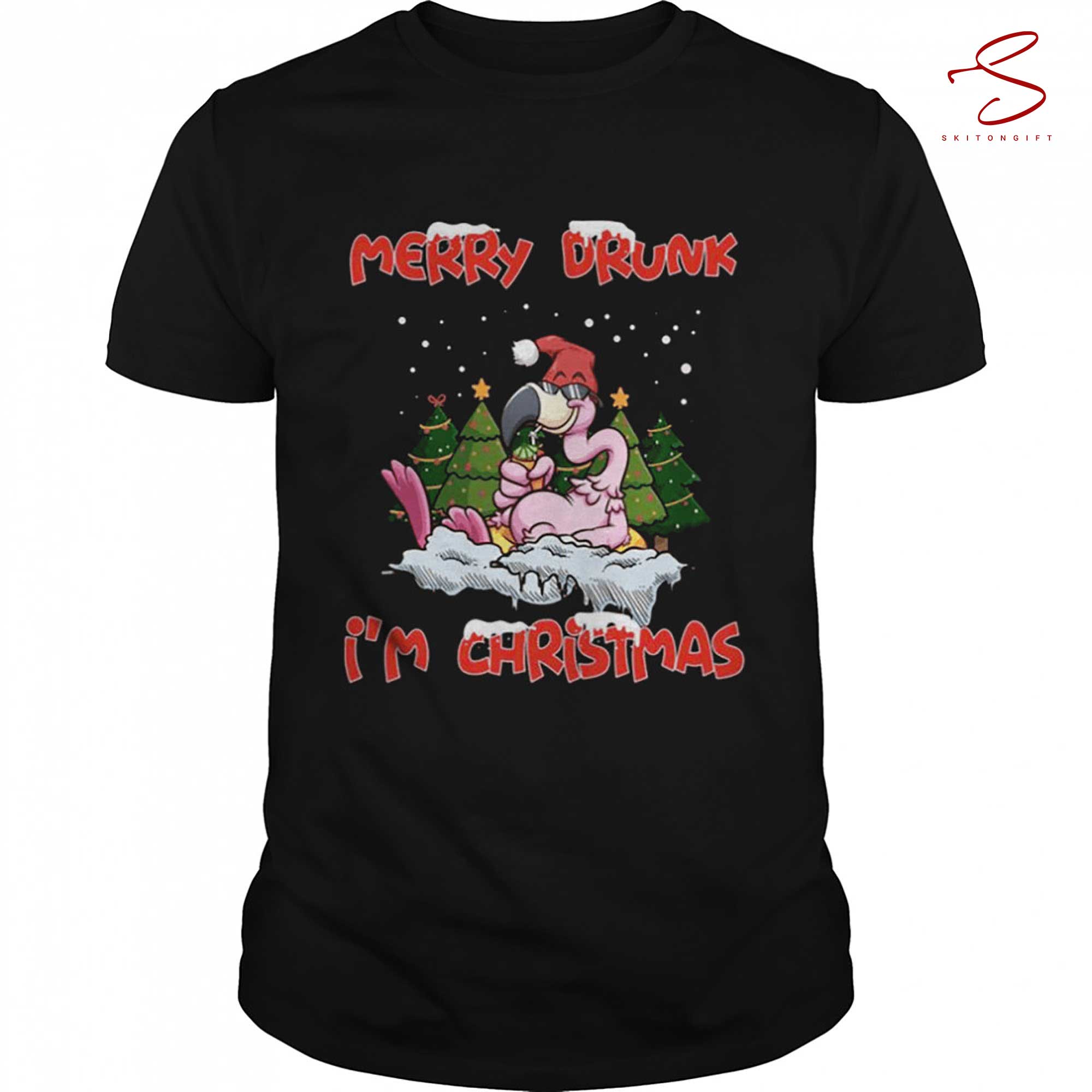 Skitongift Drunk Christmas Funny Christmas Shirt