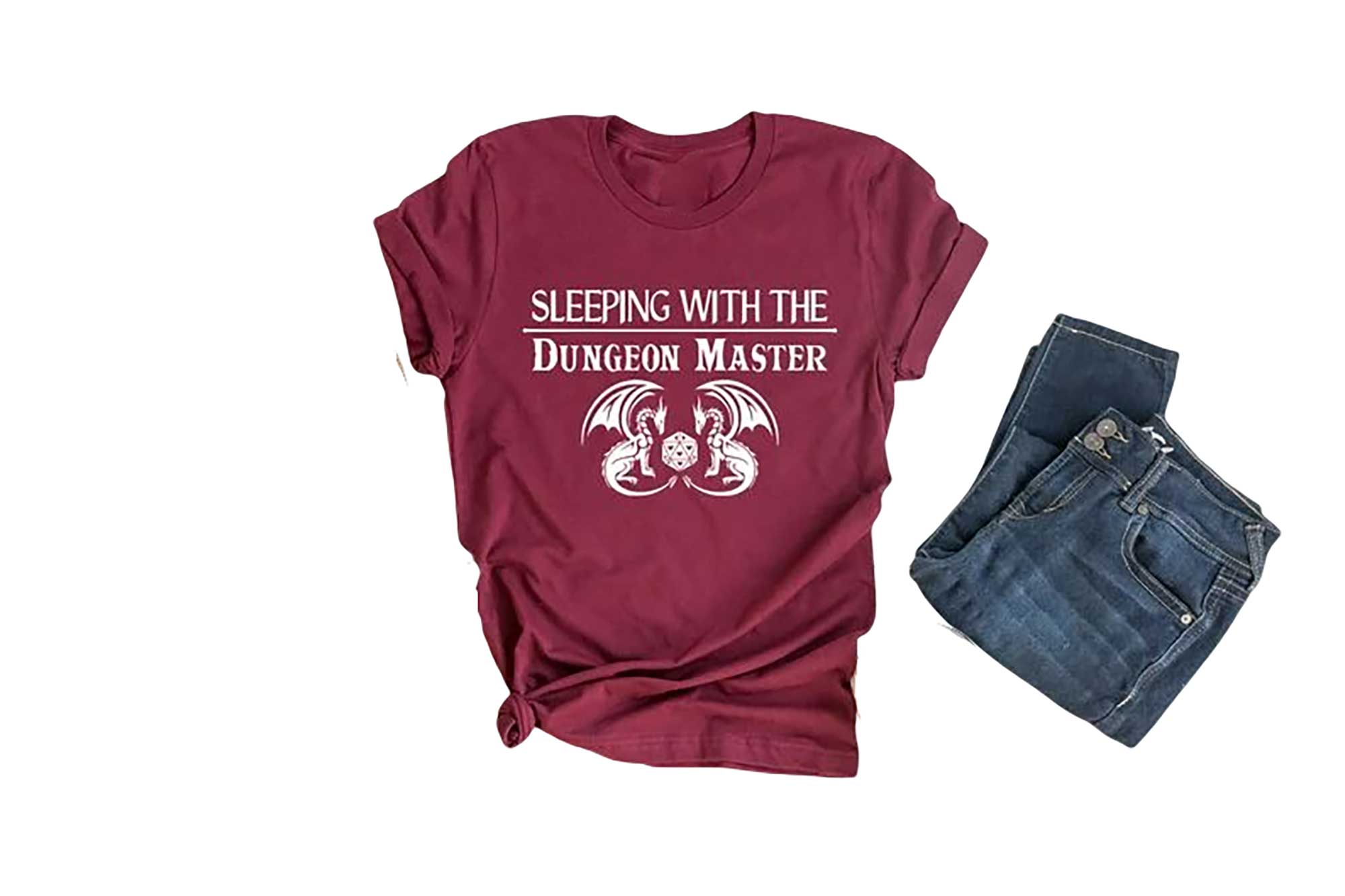 Skitongift Dungeons And Dragons Shirt Sleeping With The Dungeon Master Dnd Shirt Gift For Dungeons Master Cute DD Shirt Long Sleeve Tee Hoody Hoodie