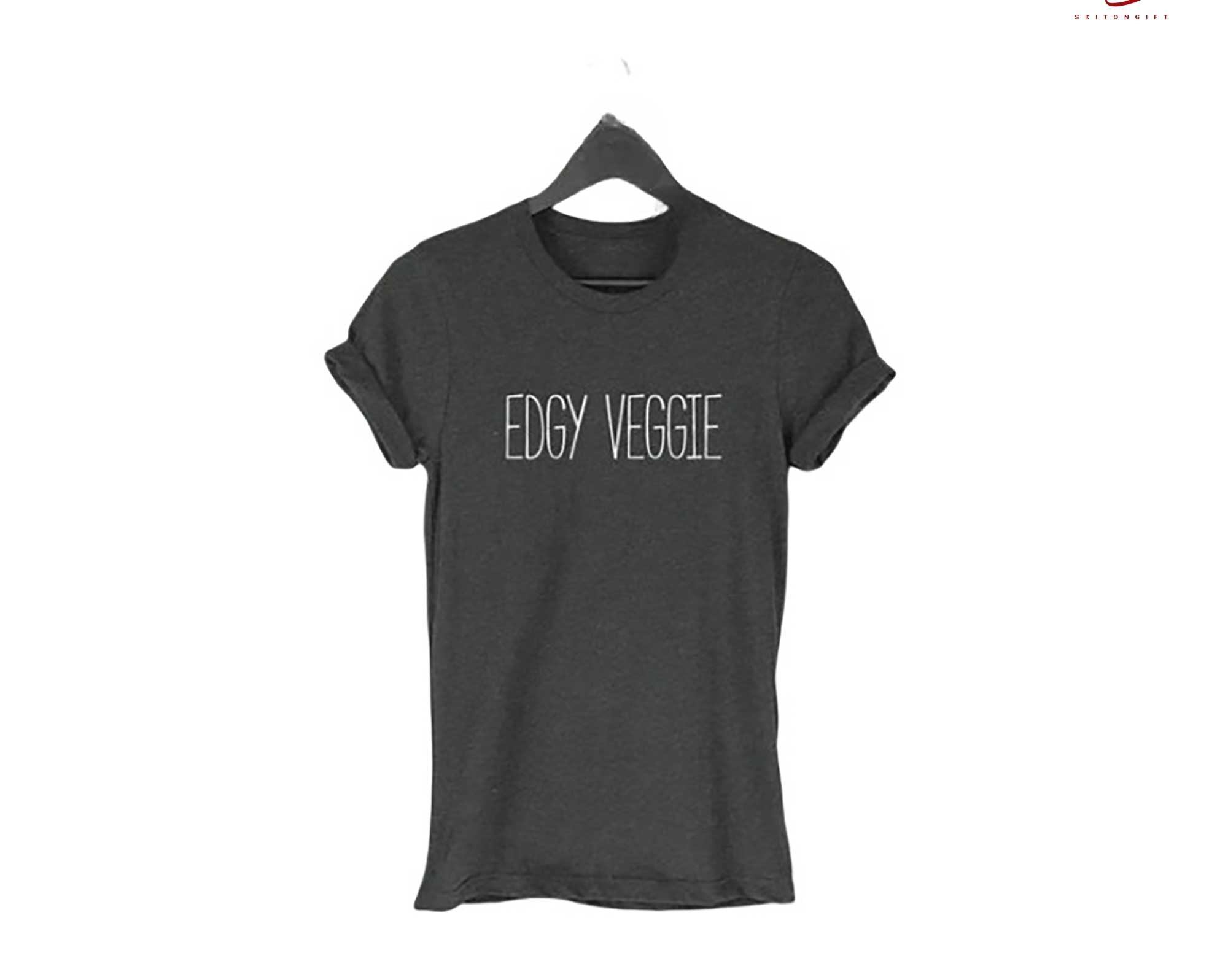 Skitongift Edgy Veggie T Shirt Tee Veggie Vegan Vegan Tee Vegetarian T