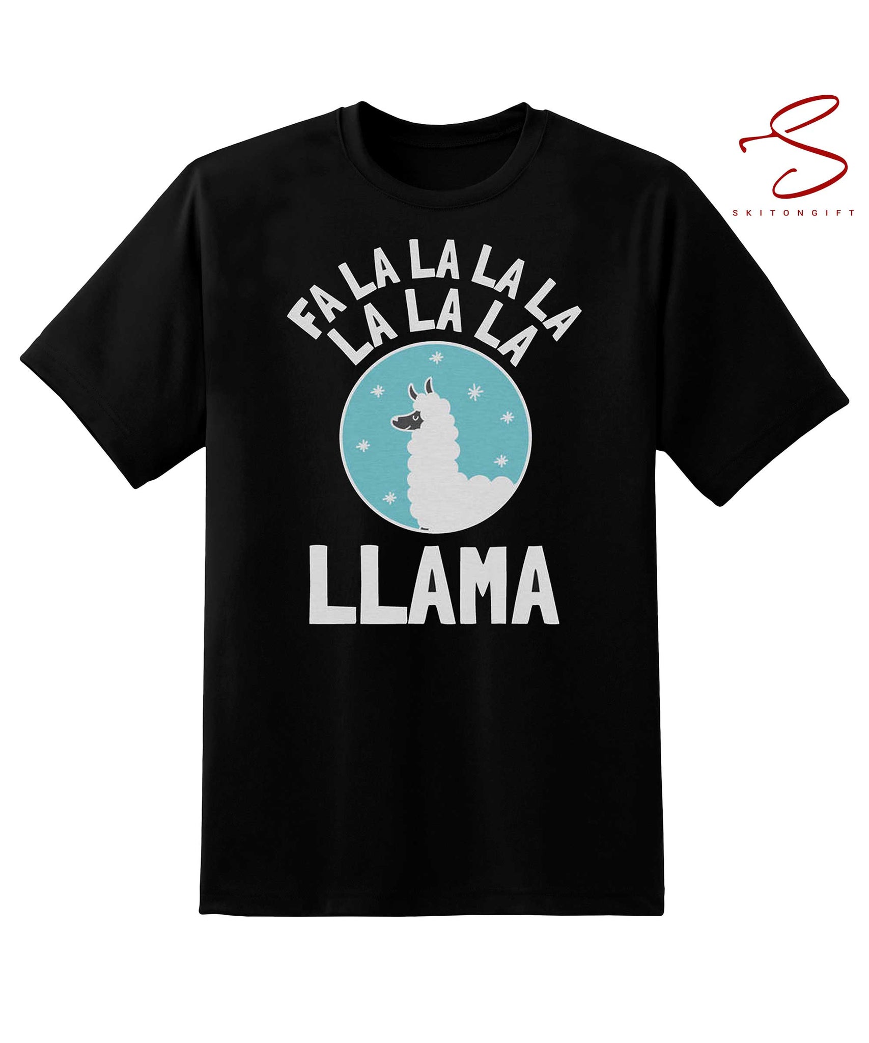 Skitongift Fa La La Llama Mens Festive Christmas T Shirt Funny Shirts Long Sleeve Tee Hoody Hoodie