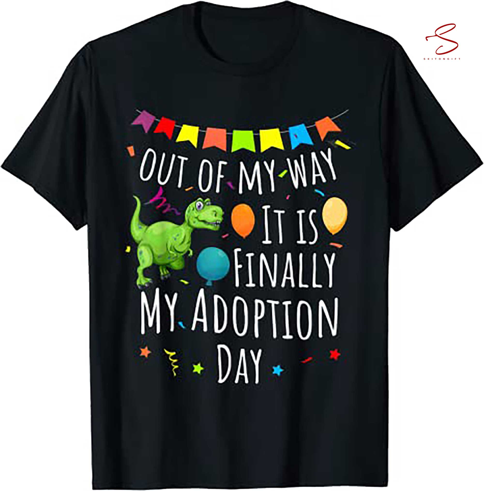 Skitongift Finally Adoption Day T Shirt Funny Shirts Long Sleeve Tee Hoody Hoodie Heavyweight Pullover Hoodies Sweater