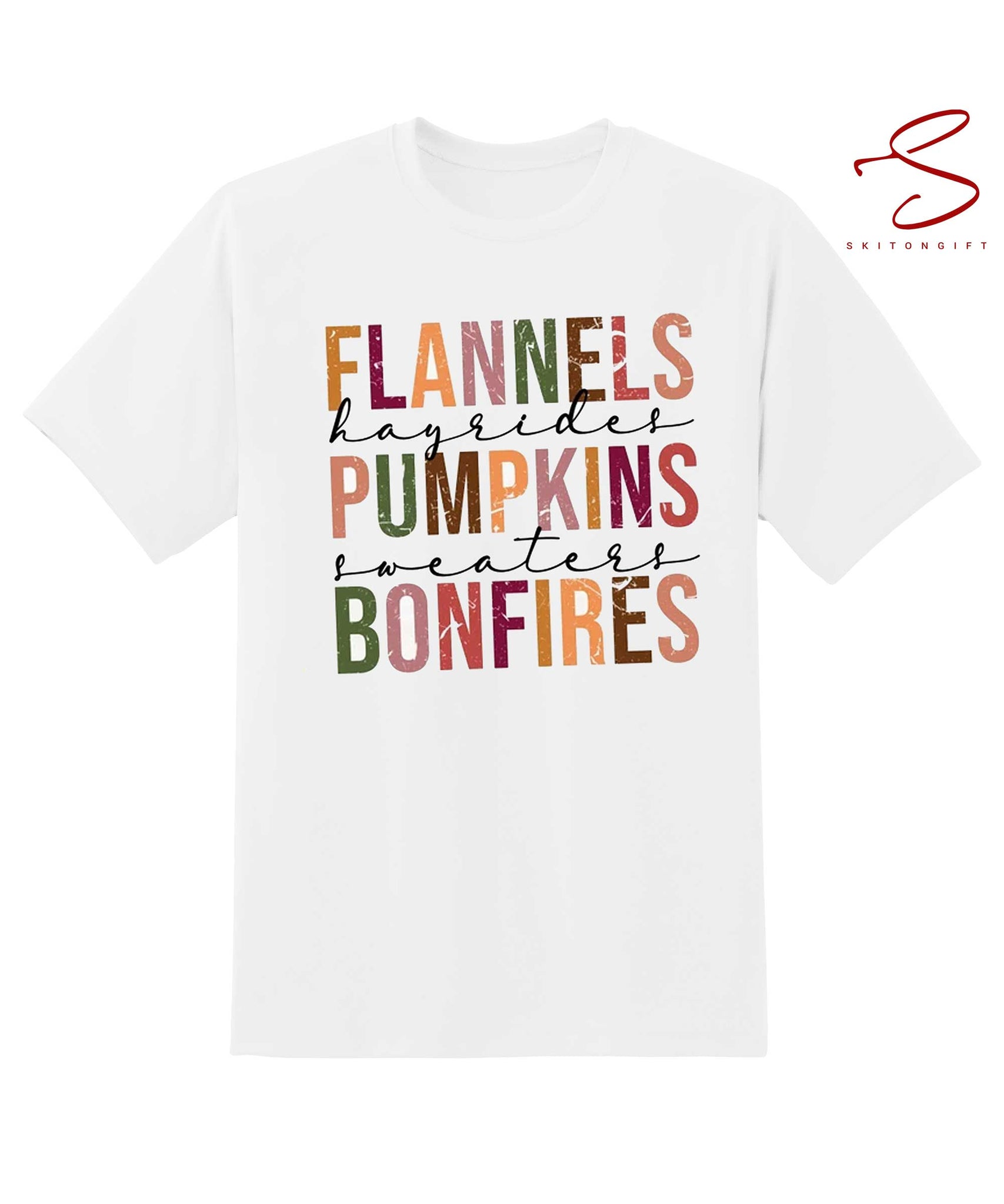 Skitongift Flannels Pumpkins Hayrides SMores And Bonfires Shirt Fall Shirt Fall Tee Pumpkin Spice Cute Fall Shirt Autumn Shirt Fall Shirts