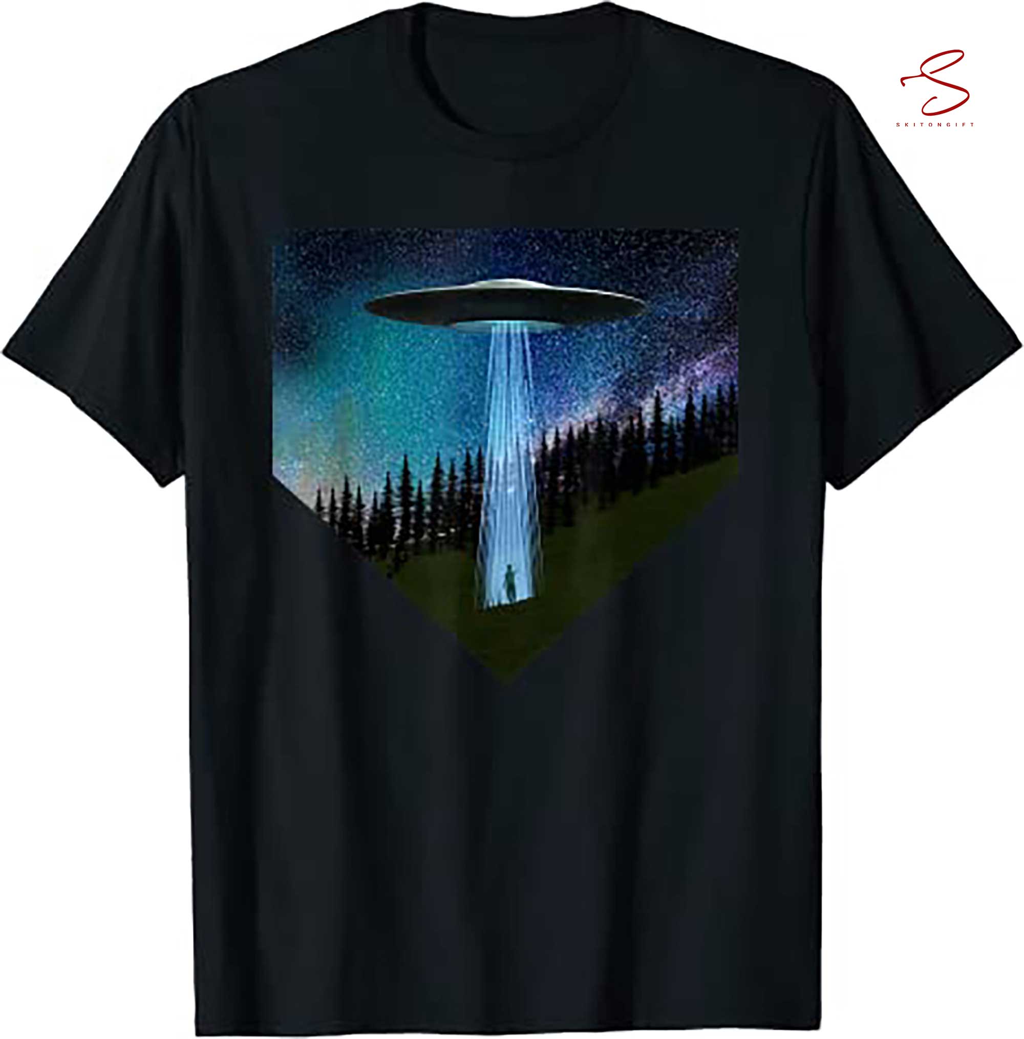 Skitongift Flying Saucer Ufo Abduction Conspiracy Outer Space T Shirt