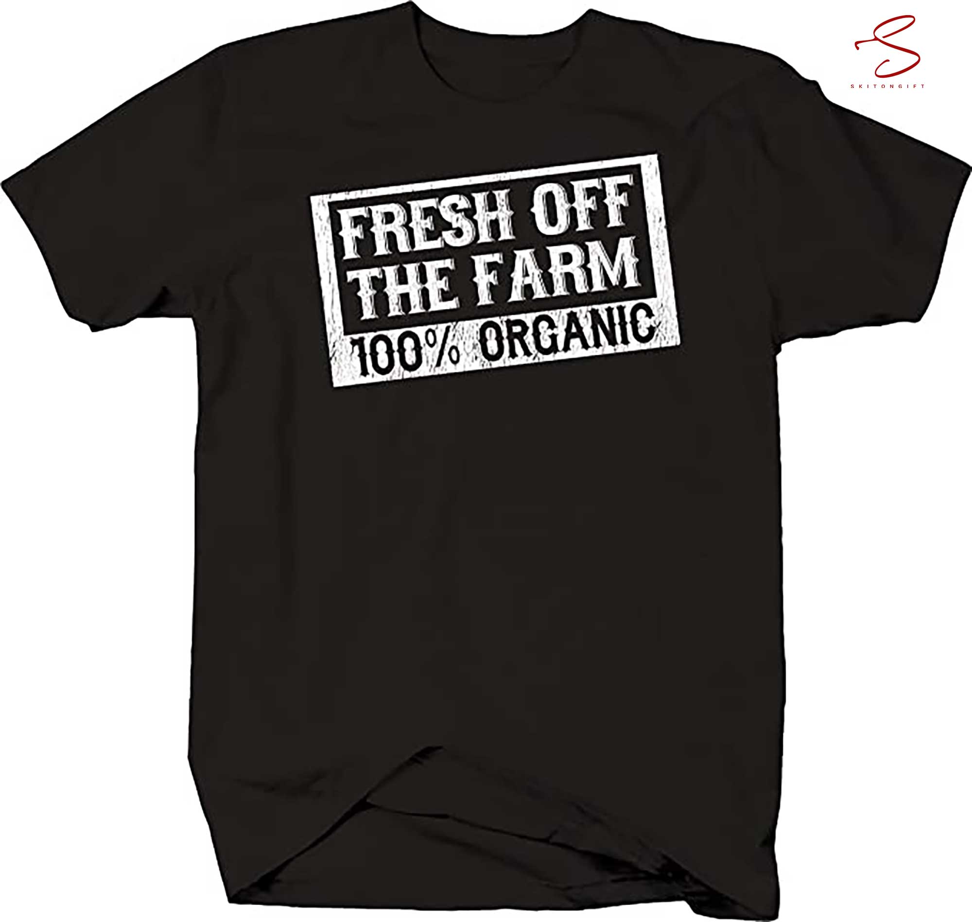 Skitongift Fresh Off The Farm 100 Organic Food Tshirts For Men Black Funny Shirts Long Sleeve Tee Hoody Hoodie heavyweight pullover hoodies Sweater