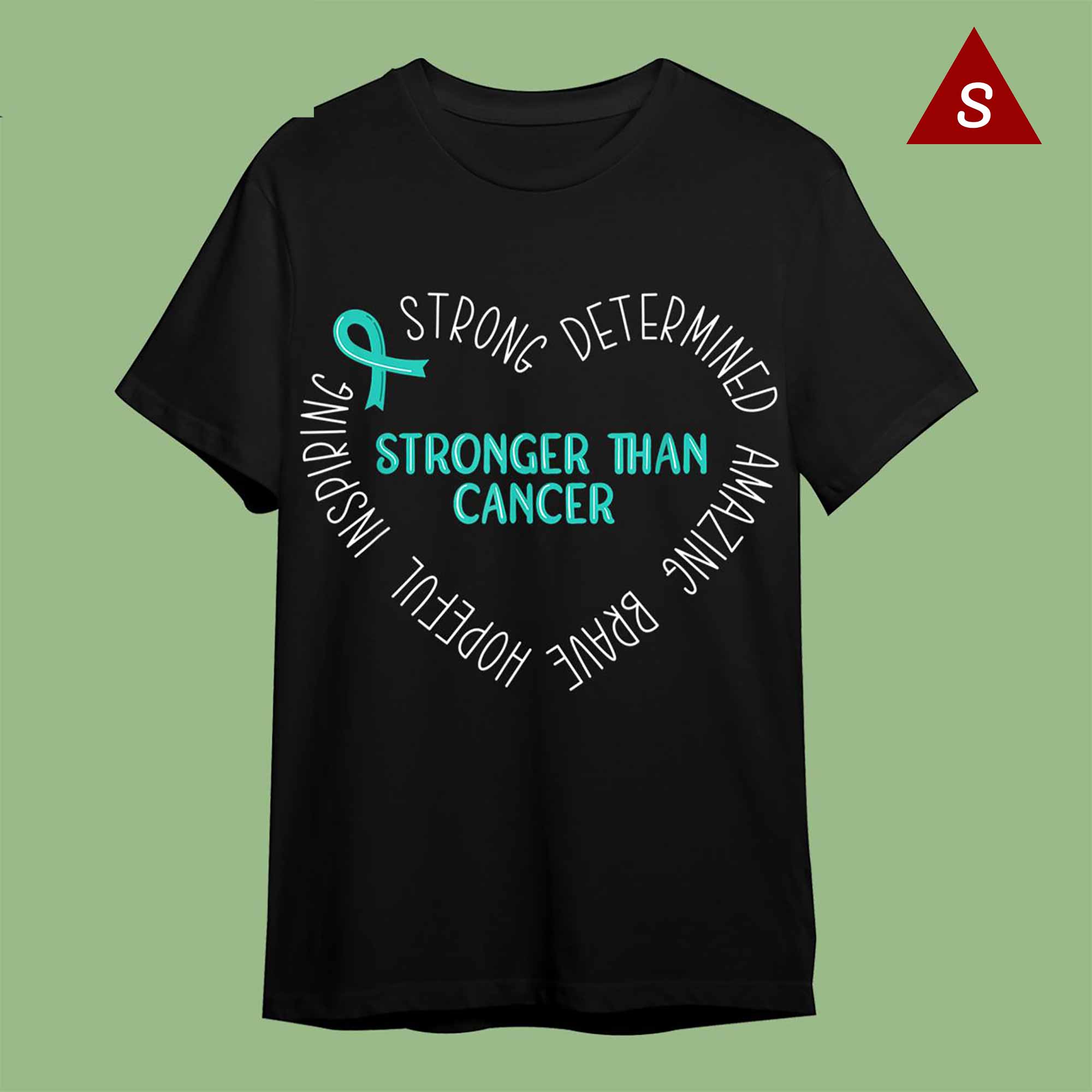 Skitongift Funny Tshirt Breast Cancer Awareness Shirts Stronger Than Cancer Ovarian Cancer Awareness