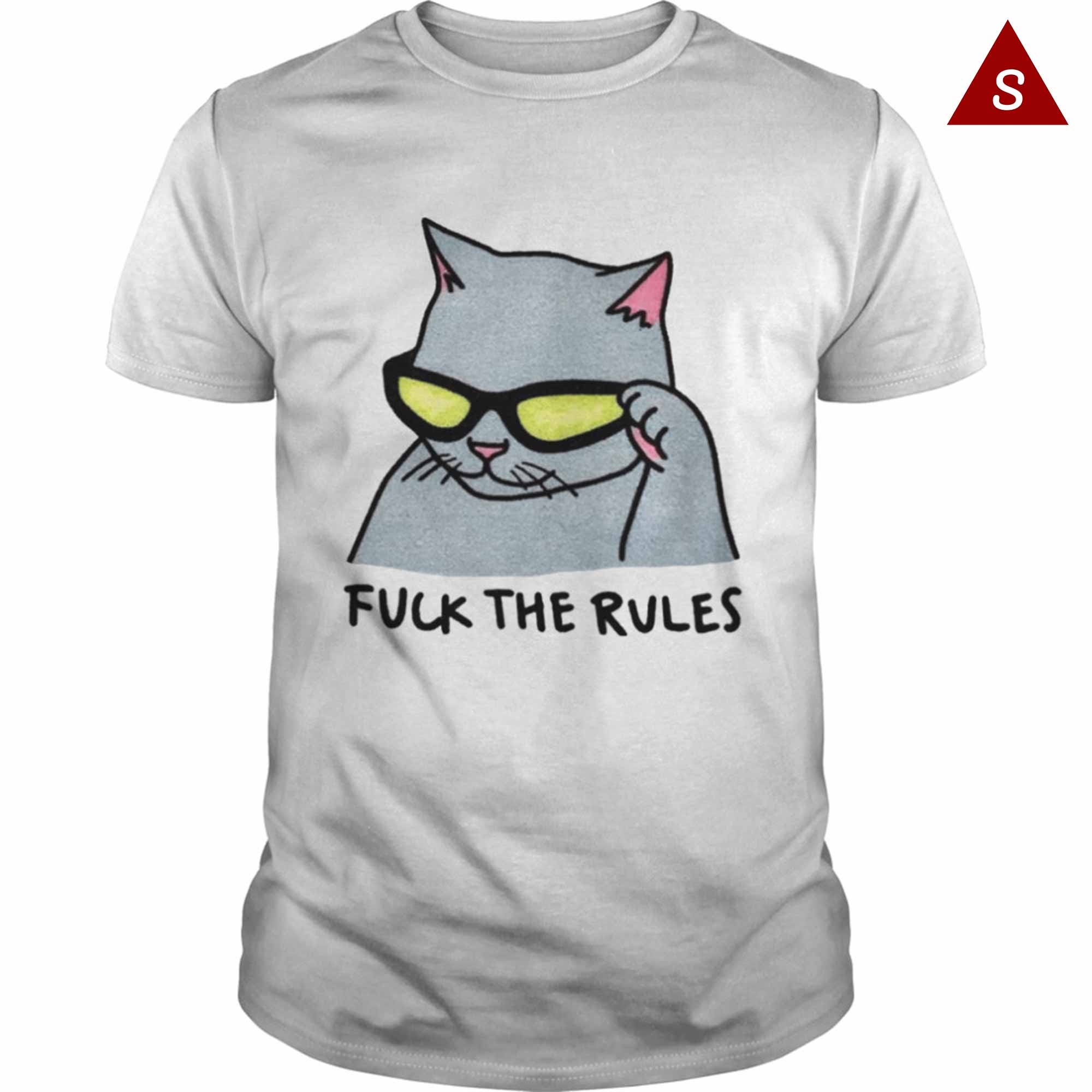 Skitongift Funny Tshirt Fuck The Rules Meow Cat Shirt