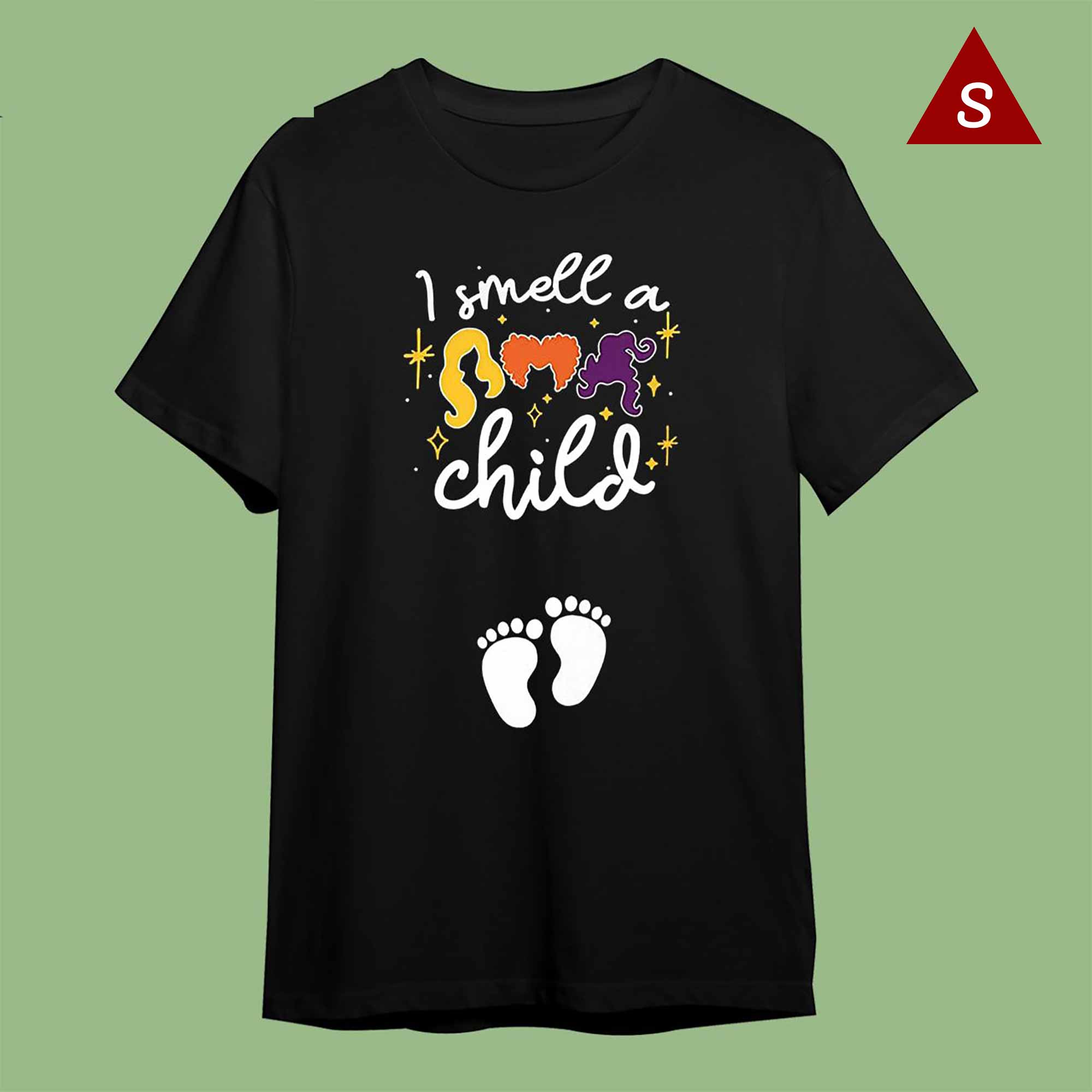 Skitongift Funny Tshirt Halloween Pregnancy Shirt Hocus Pocus I Smell A Child