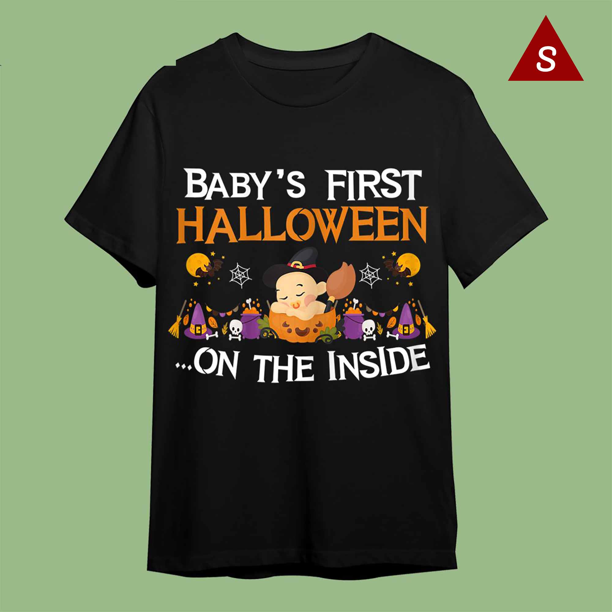 Skitongift Funny Tshirt Halloween Pregnancy Shirt Womens New Mom Future Baby Announcement Pregnancy Halloween Parents