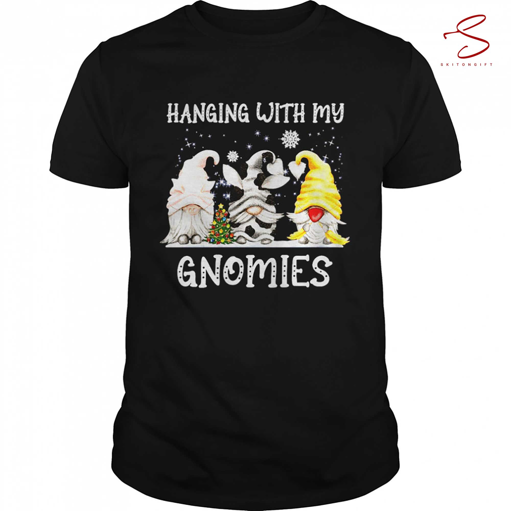 Skitongift Gnome Christmas Hanging With My Gnomies Shirt