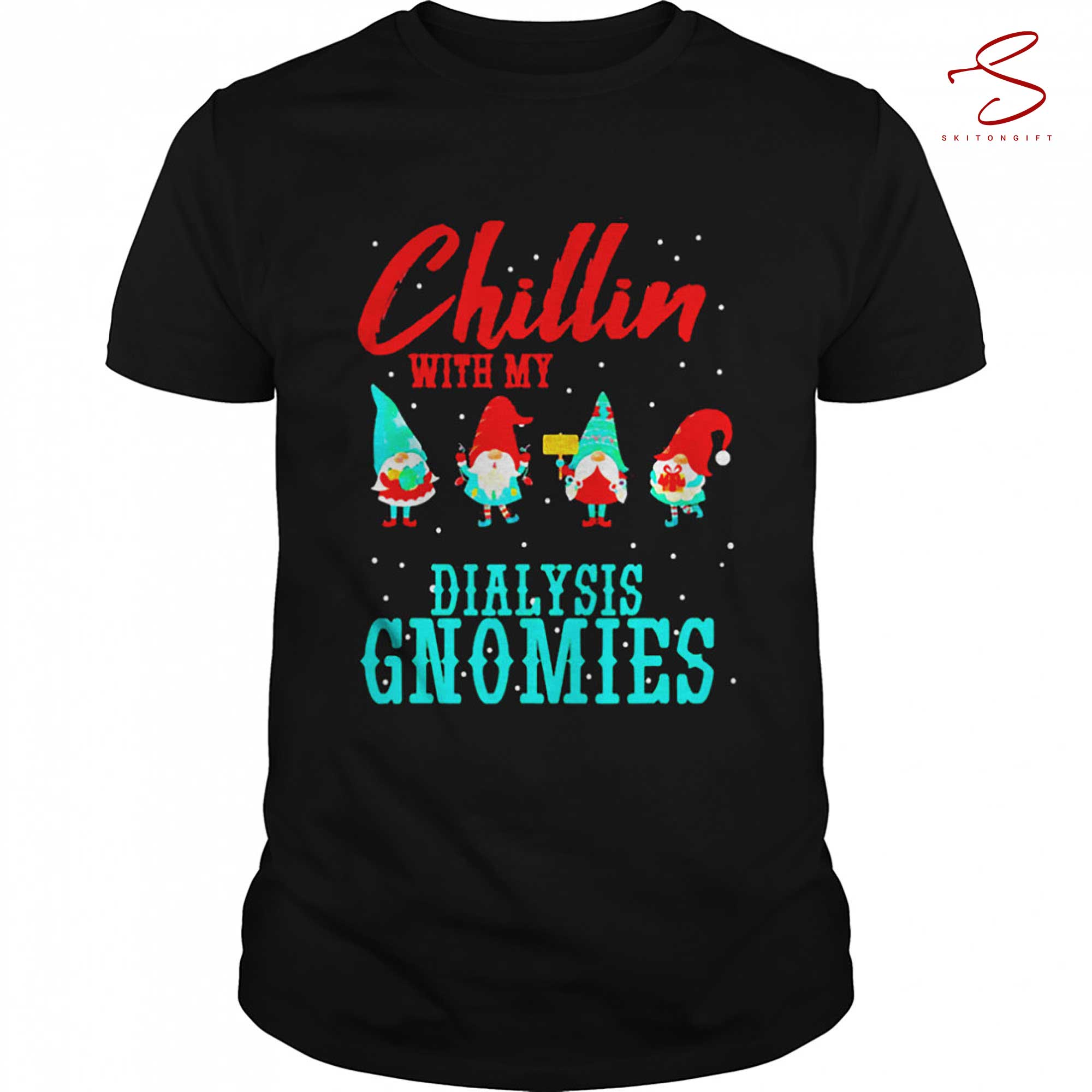 Skitongift Gnomies Christmas Chillin Gnomies Pajamas Shirt