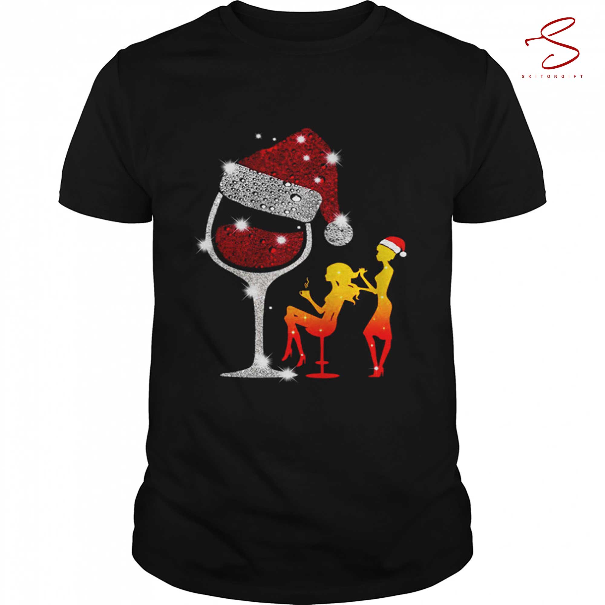 Skitongift Hairdresser Girls And Wine Shirt