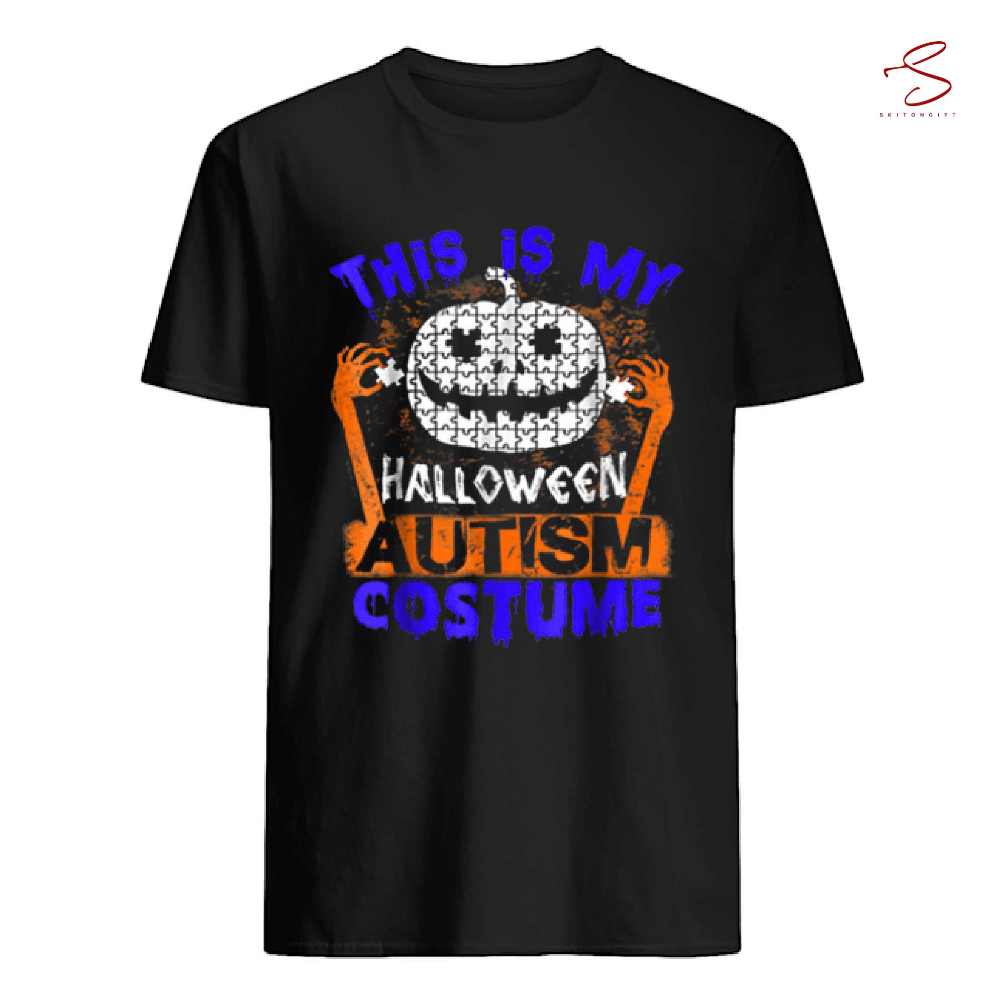Skitongift Halloween Autism Costume T Shirt